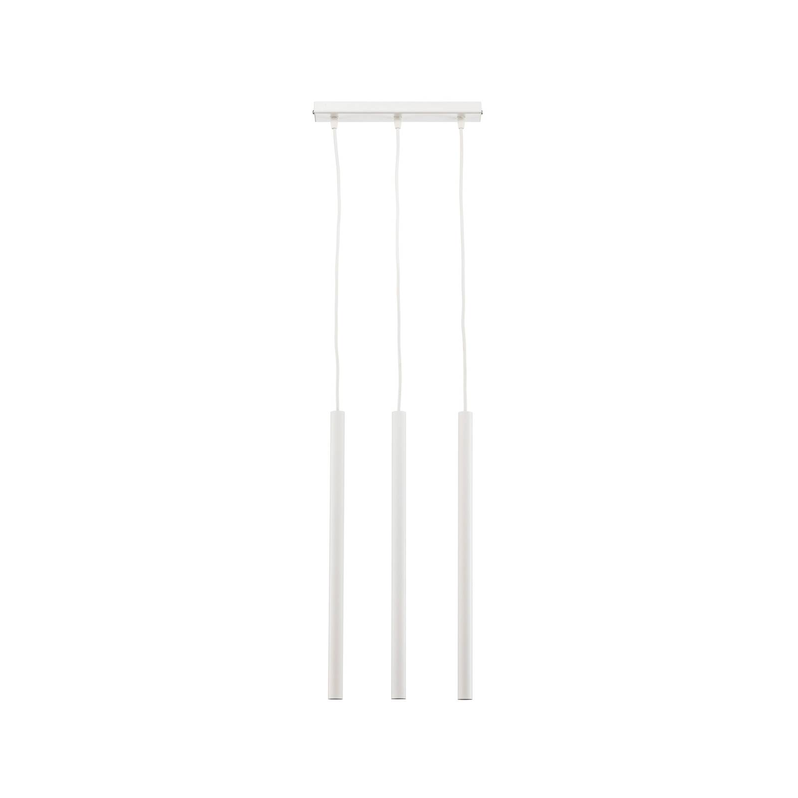 Hängeleuchte Thin, weiß, dreiflammig, linear