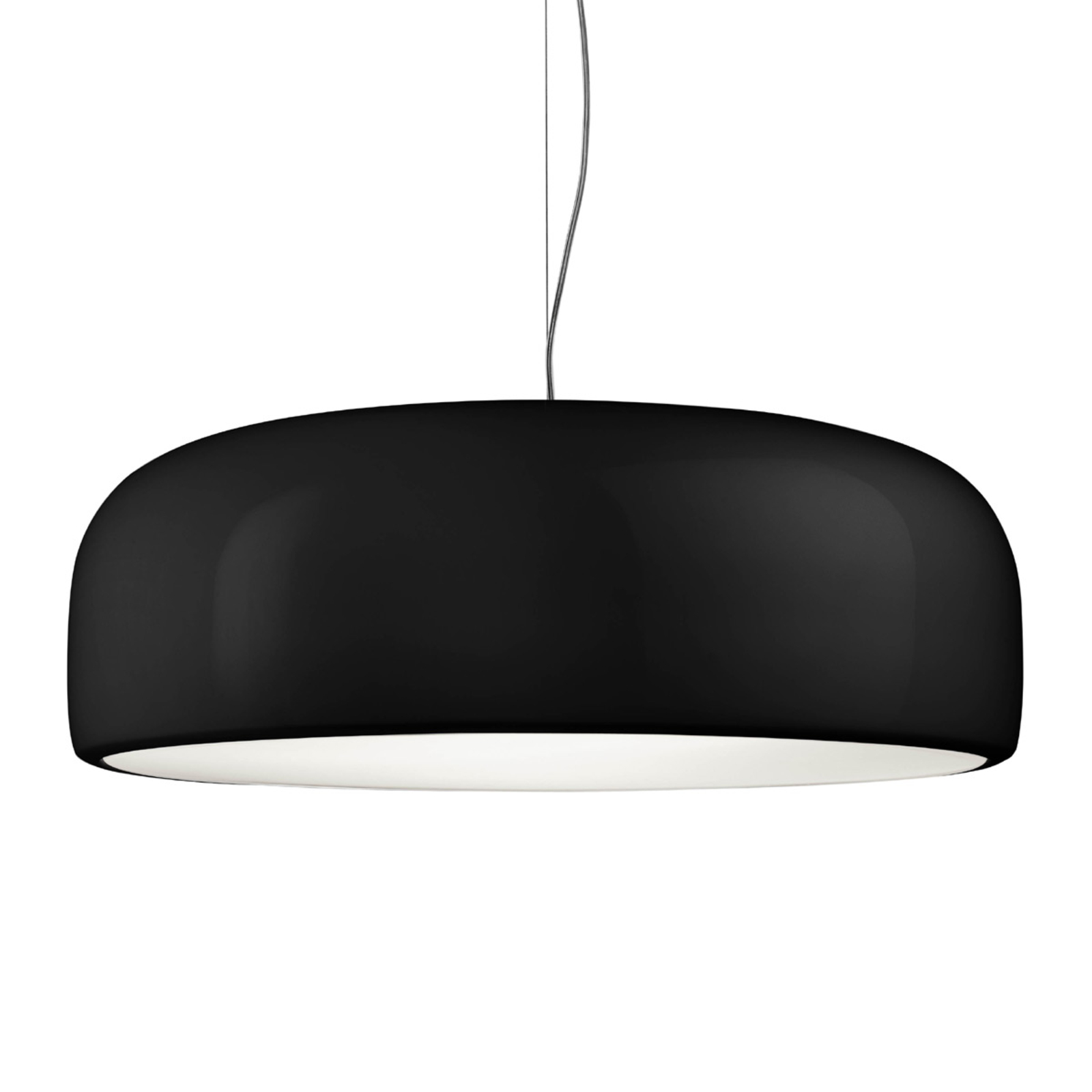 Flos FLOS Smithfield S hanging lamp in glossy black, for Living / Dining Room, aluminium, plastic, steel, E27, 70 W, energy efficiency: A++, H: 21.5 cm