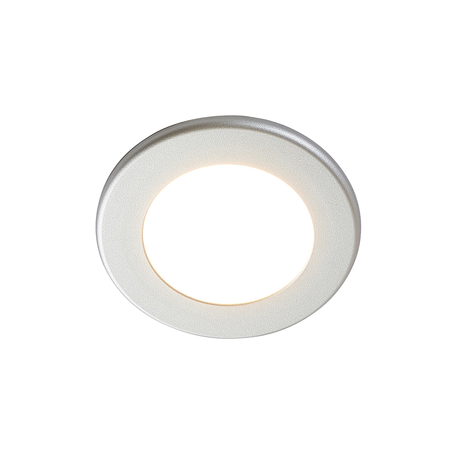 Zapustené LED svetlo Joki striebro okrúhle 11,5cm