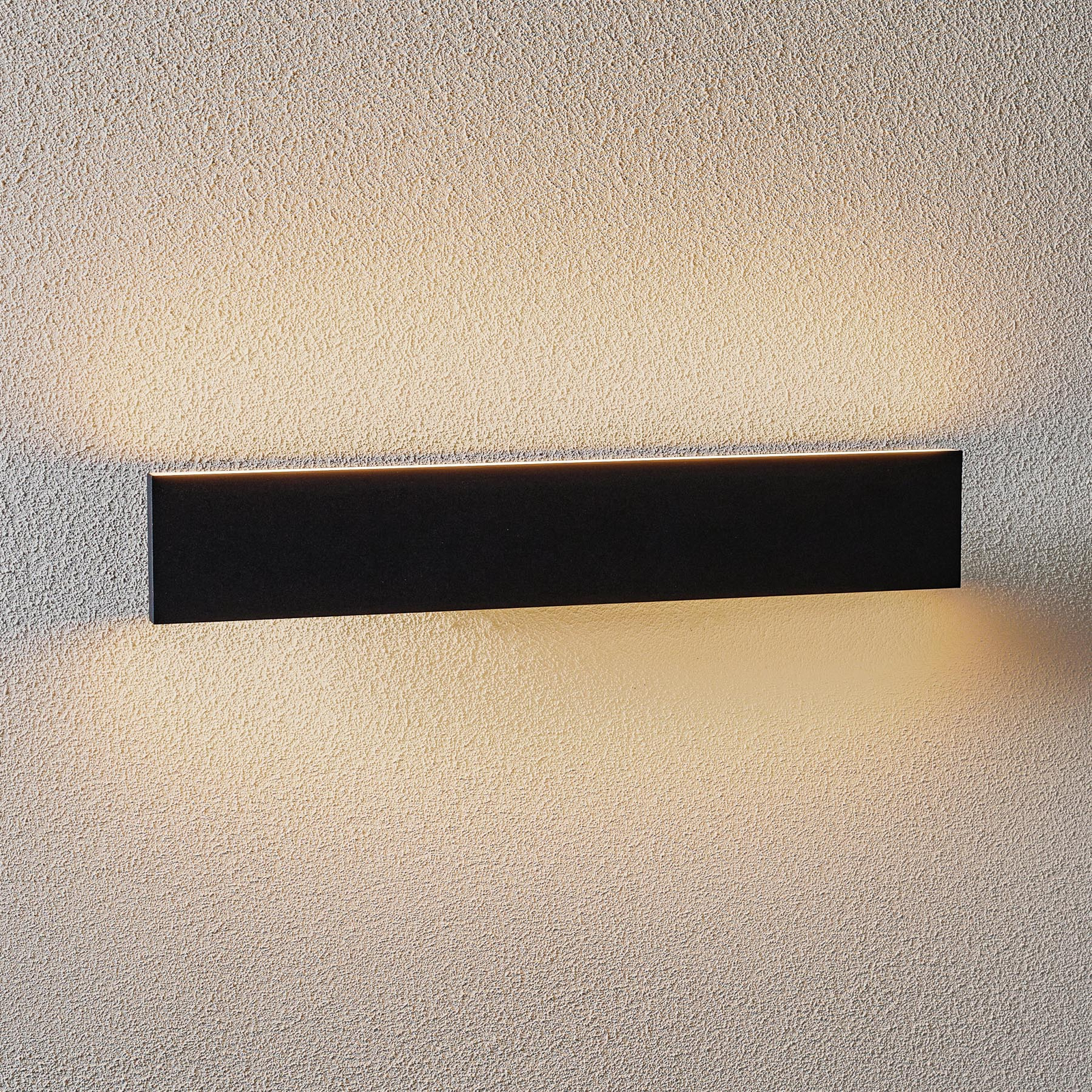 Nástěnné LED světlo Concha 47 cm, antracit