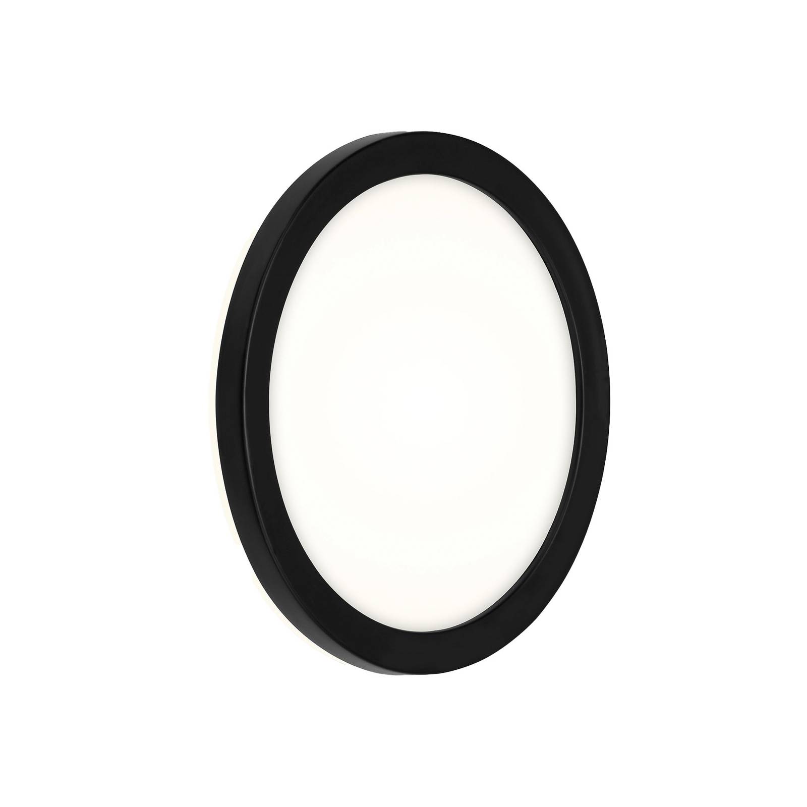 LED-Panel Frankfurt, rund, Ø 21 cm, IP44, schwarz