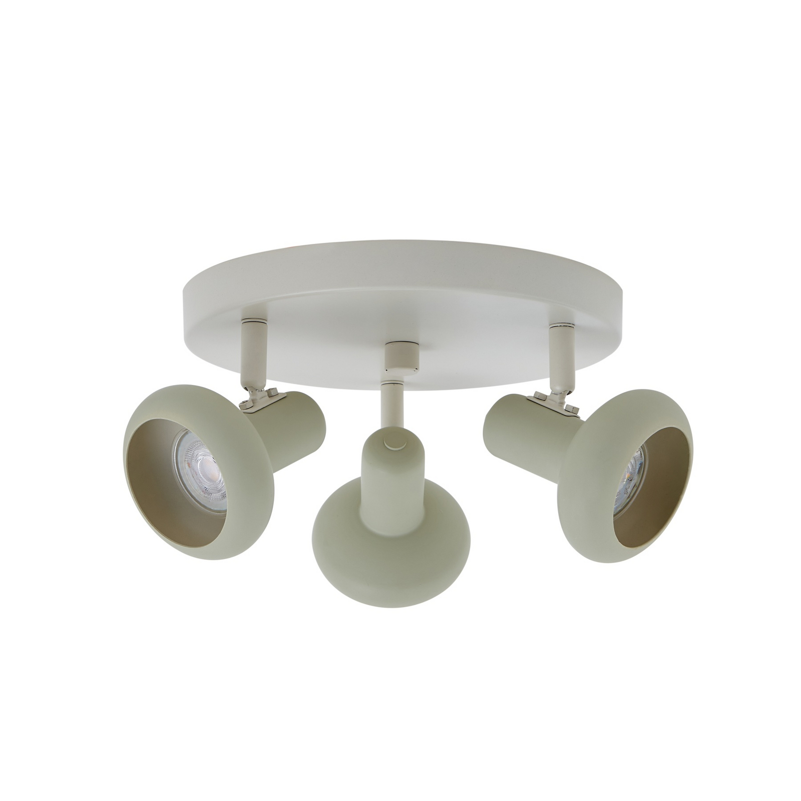 Huby 3 Plafoniera Beige/Chiaro Verde - Lindby