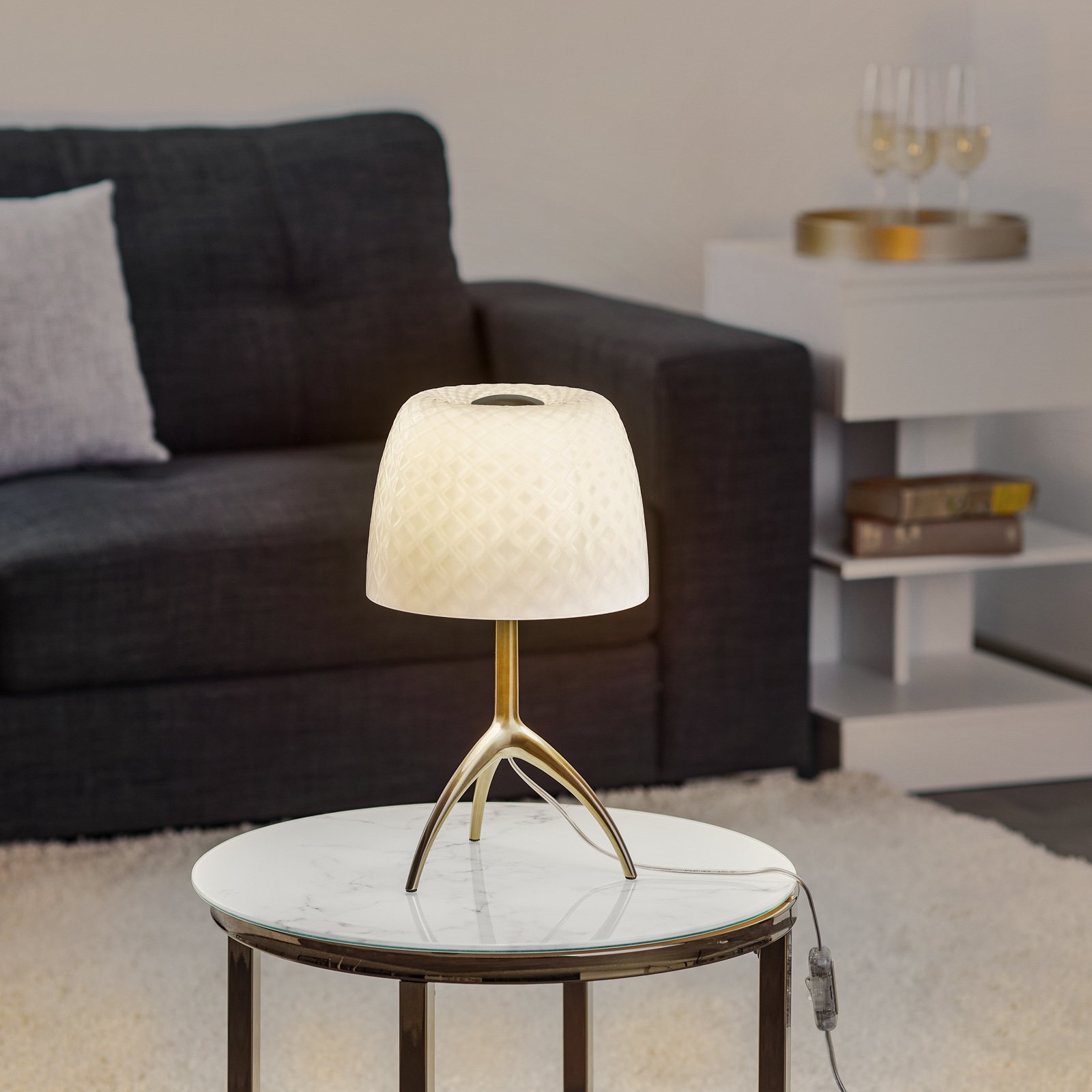 Lumiere Grande 30th Lampe de Table Golden/Pastilles On/Off - Foscarini