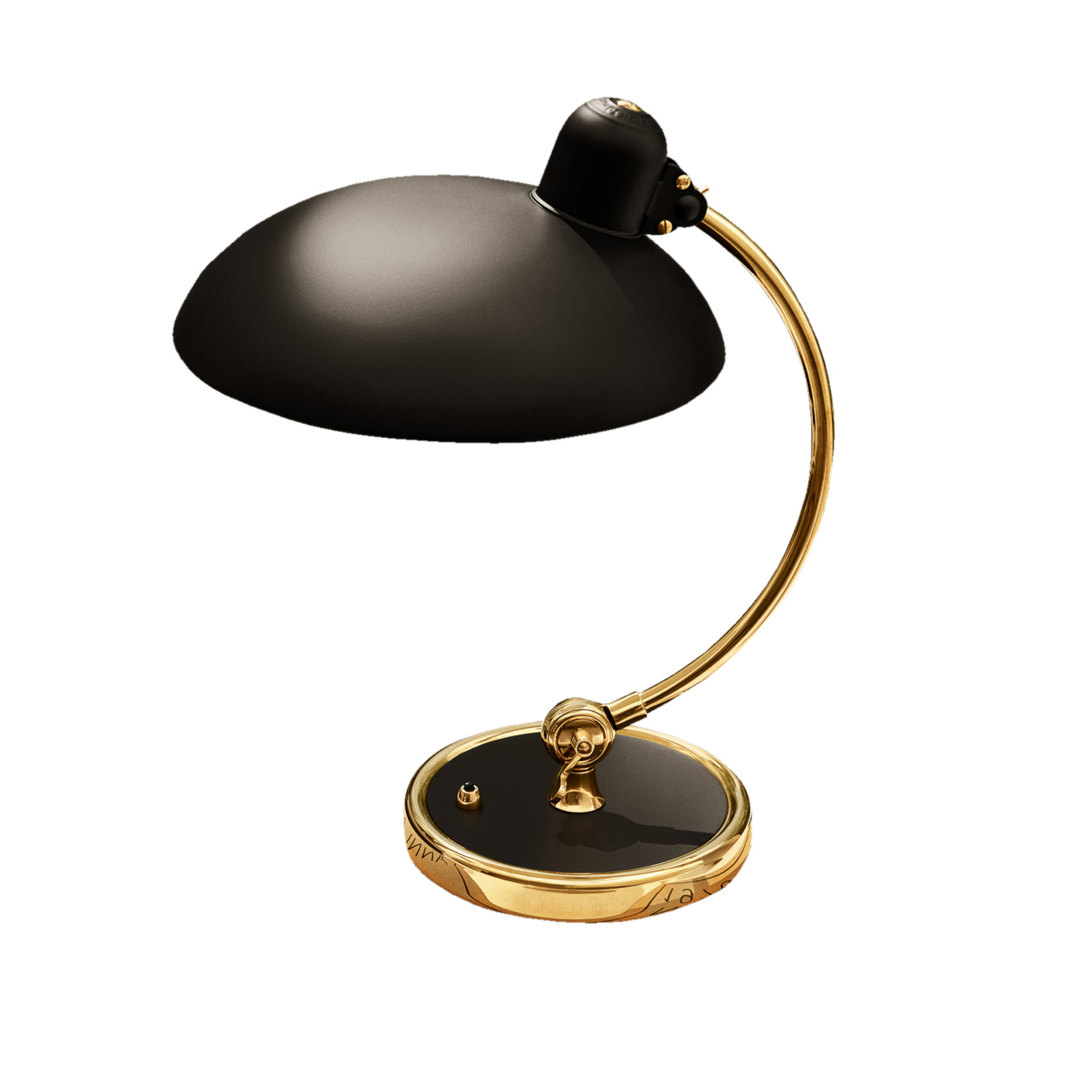 Kaiser Idell Tischlampe Luxus, schwarz/messi - Fritz Hansen