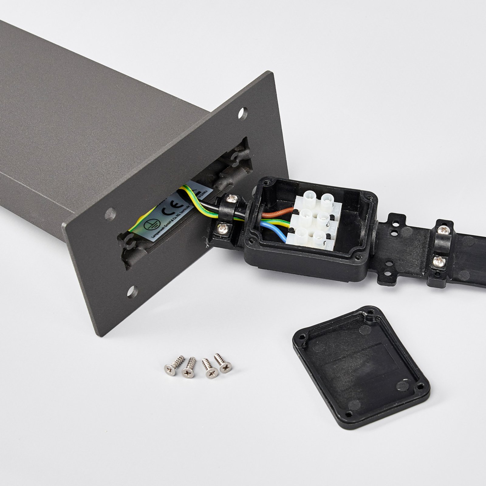 Timm Candeeiro de Jardim Exterior com Sensor Graphite - Lucande
