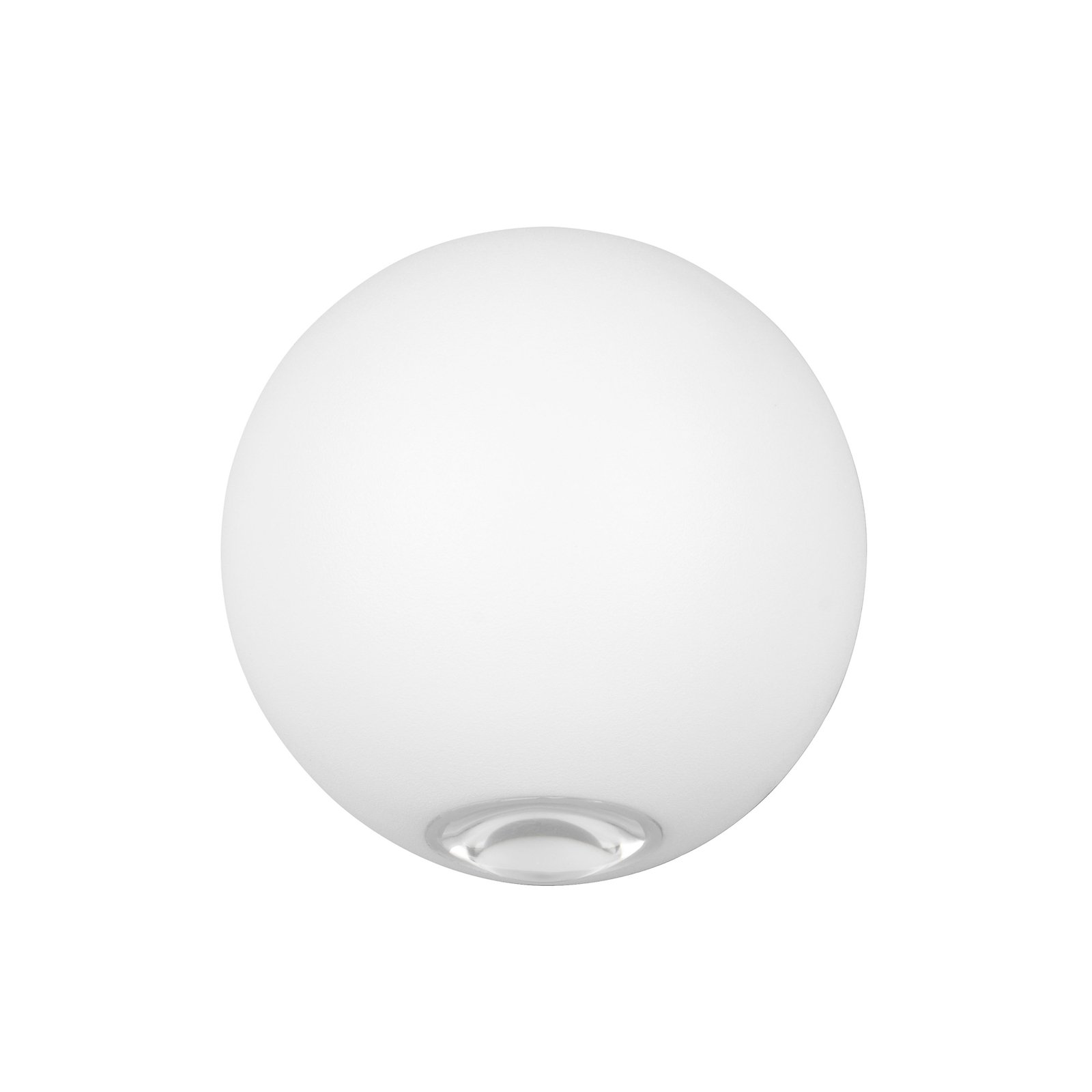 LED udendørs væglampe Avisio, mat hvid, 2-lys, halvcirkelformet