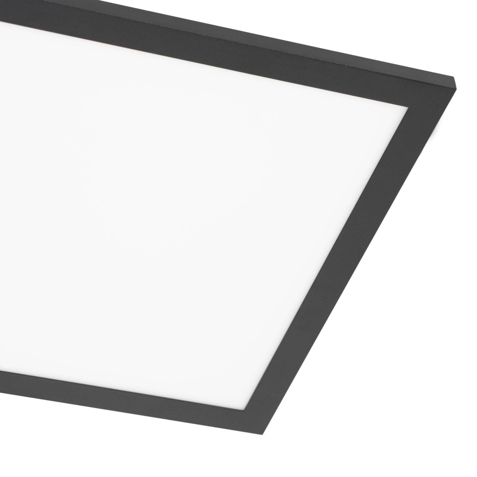 Panel LED Lindby Lamin, czarny, 30 cm, aluminium, CCT, pilot