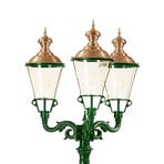 Grønn Parijs kandelaber med tre lys