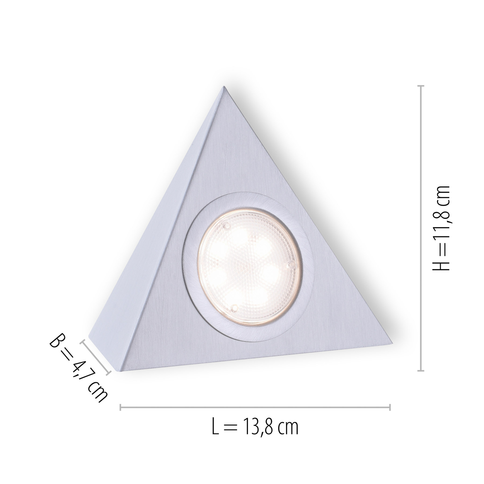 LED-Unterbauleuchte Theo, Dreieck, 3er-Set