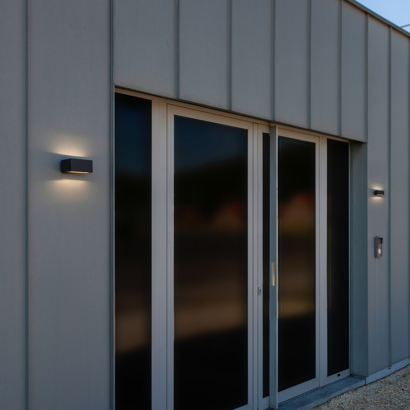 LED-Außenwandlampe GEMINI, dunkelgrau, 14 cm, IP54, up/down