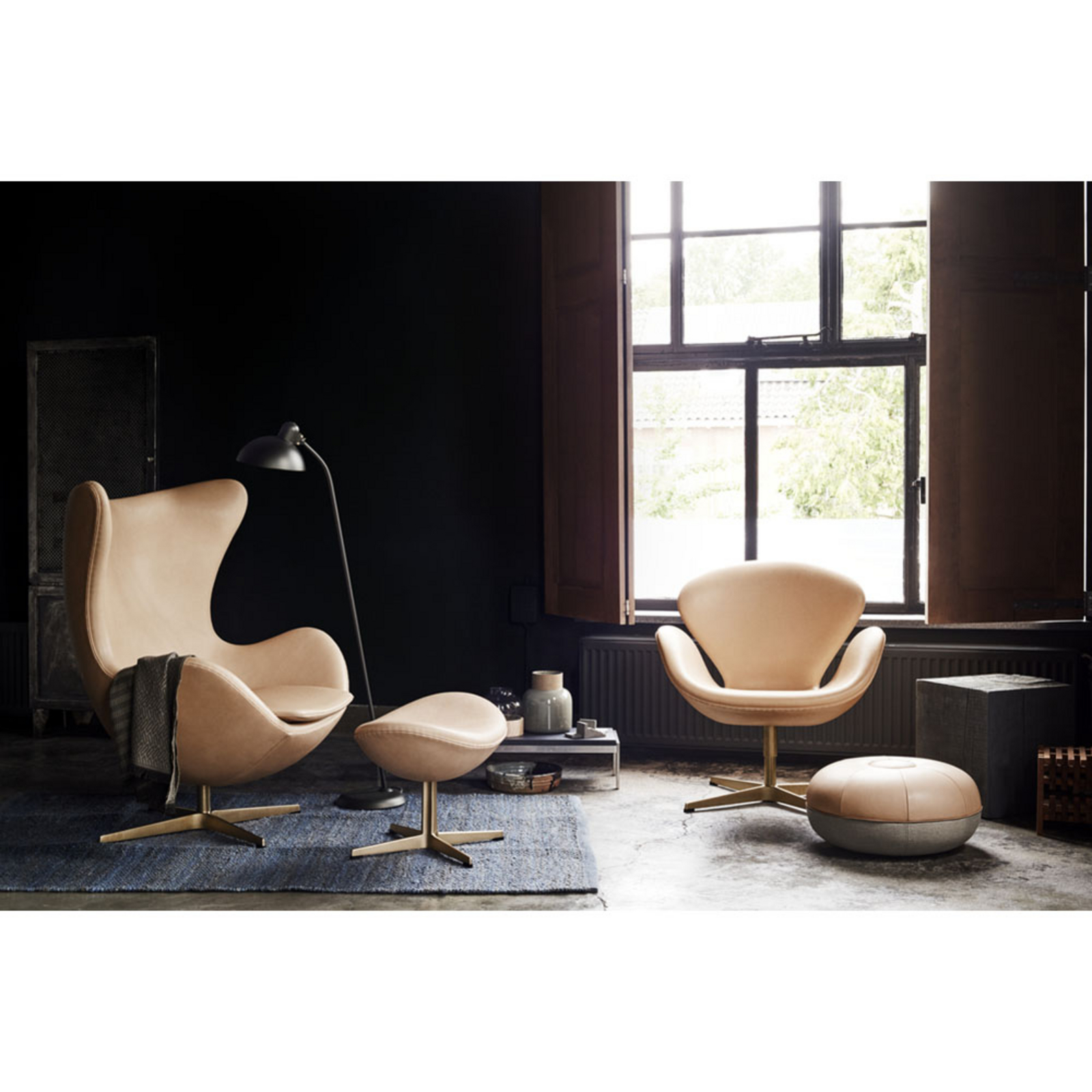 KAISER idell™ 6556-F Piantana Matt Nero - Fritz Hansen