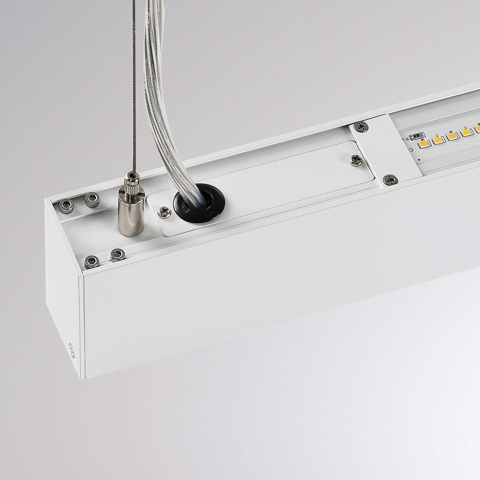 LED-riippvalgusti PERFORA PROLINE XL, valge, 159 cm, DALI üles/alla