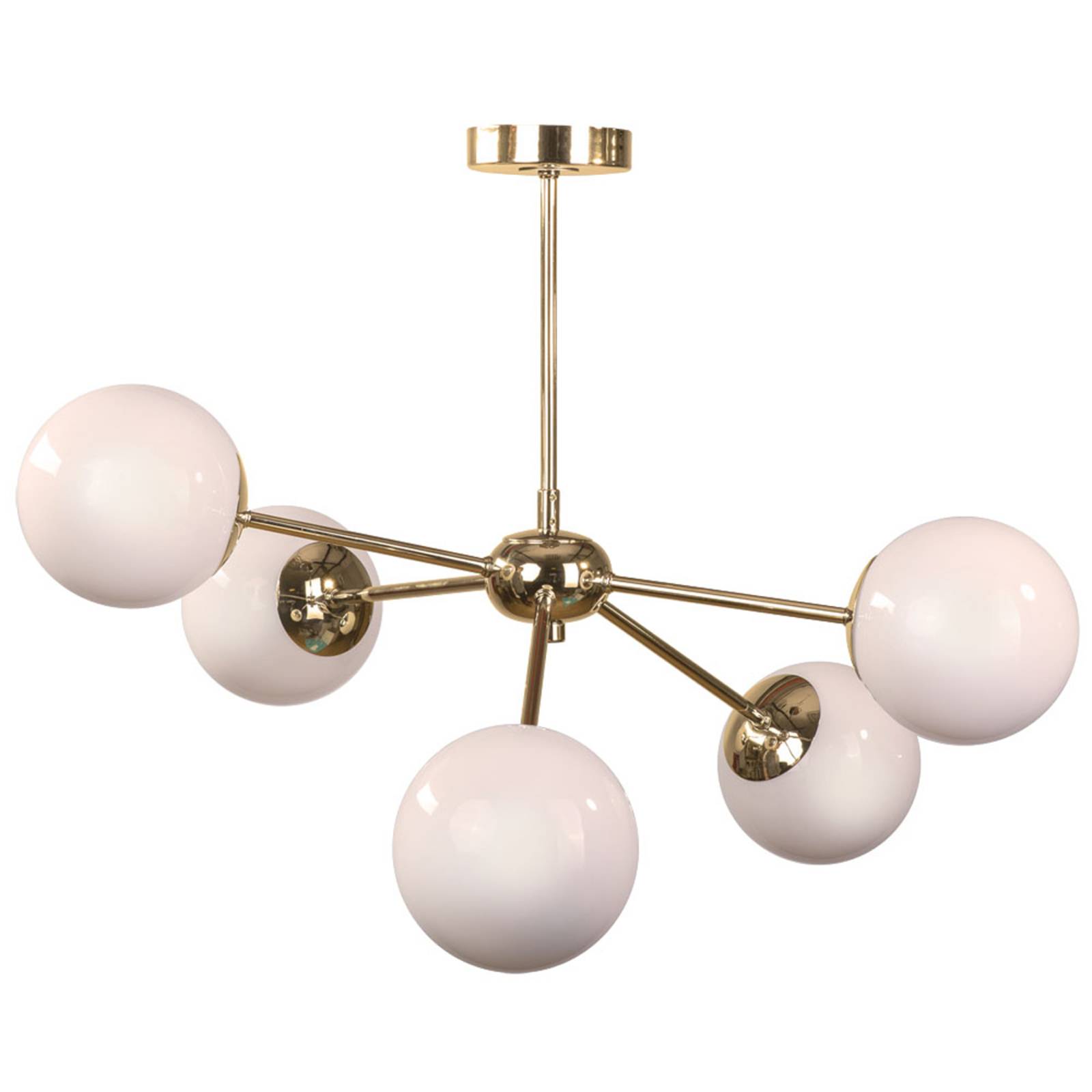 Taklampa Dori, 5 lampor, guld