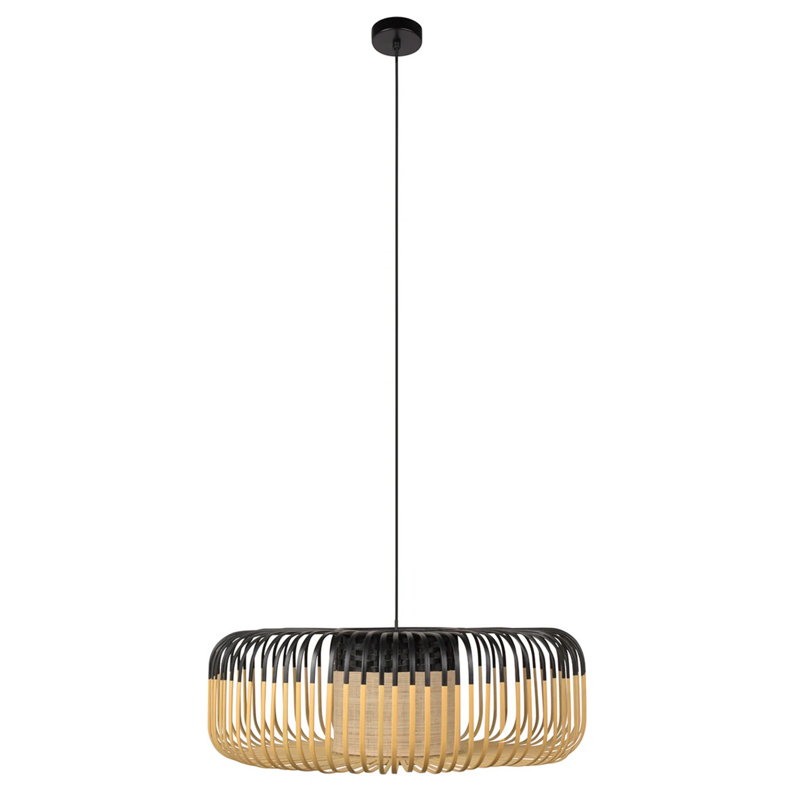 Forestier viseća lampa od bambusa XL, 60 cm, crna