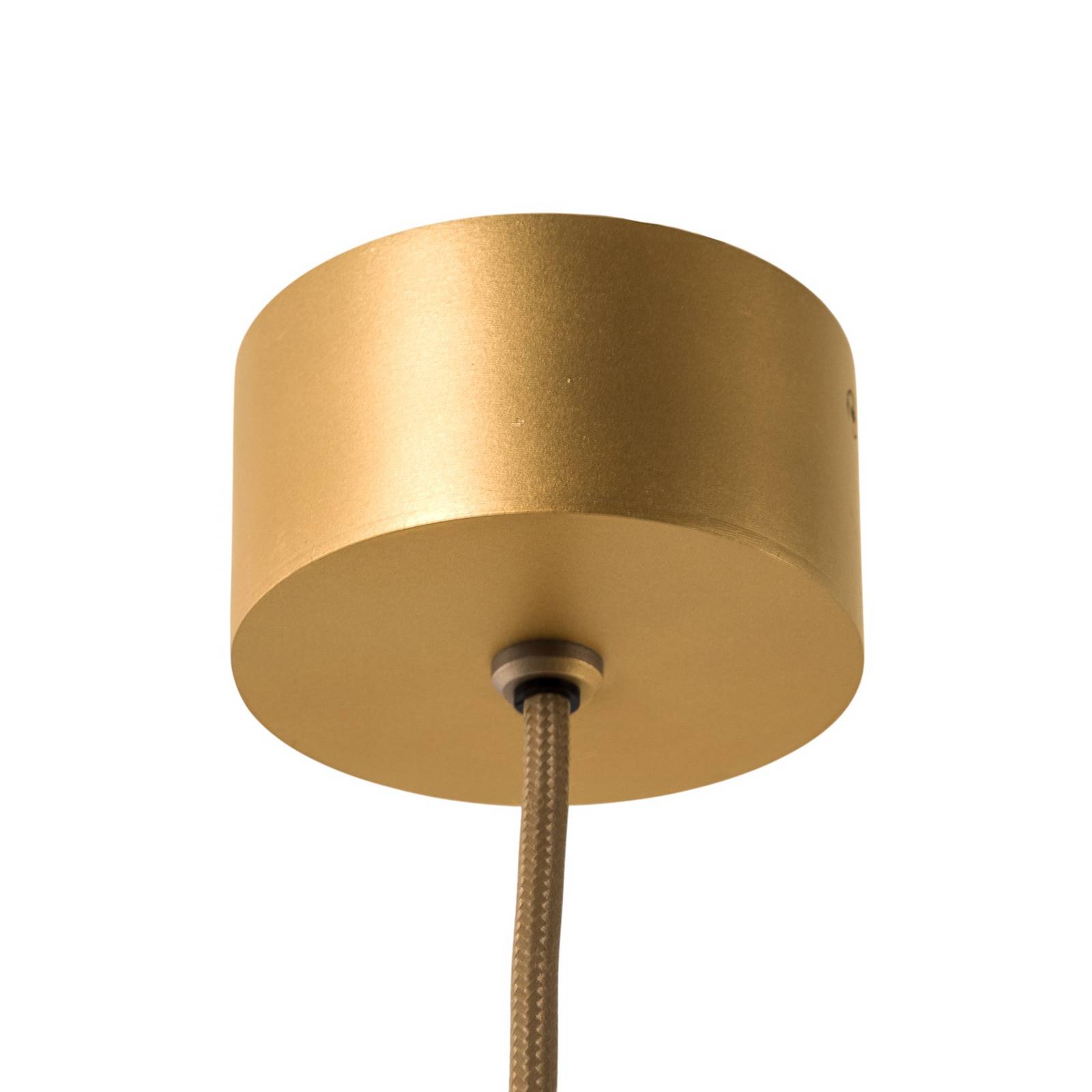 Außenhängeleuchte Nora, gold/transparent, IP44, Glas günstig online kaufen