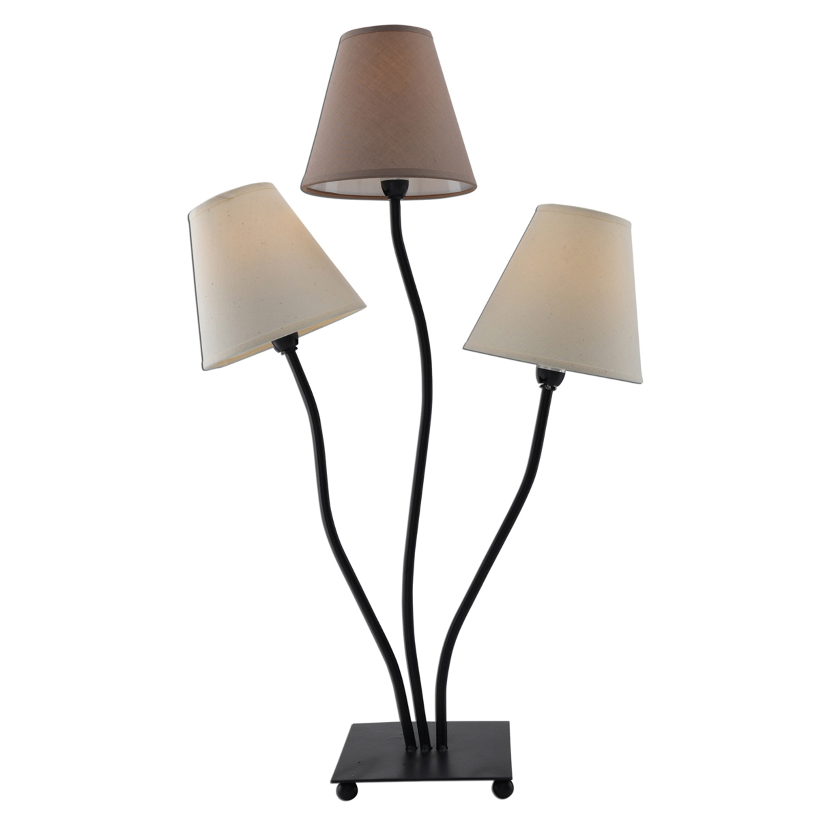 Twiddle - bordlampe i brunt med tre lys