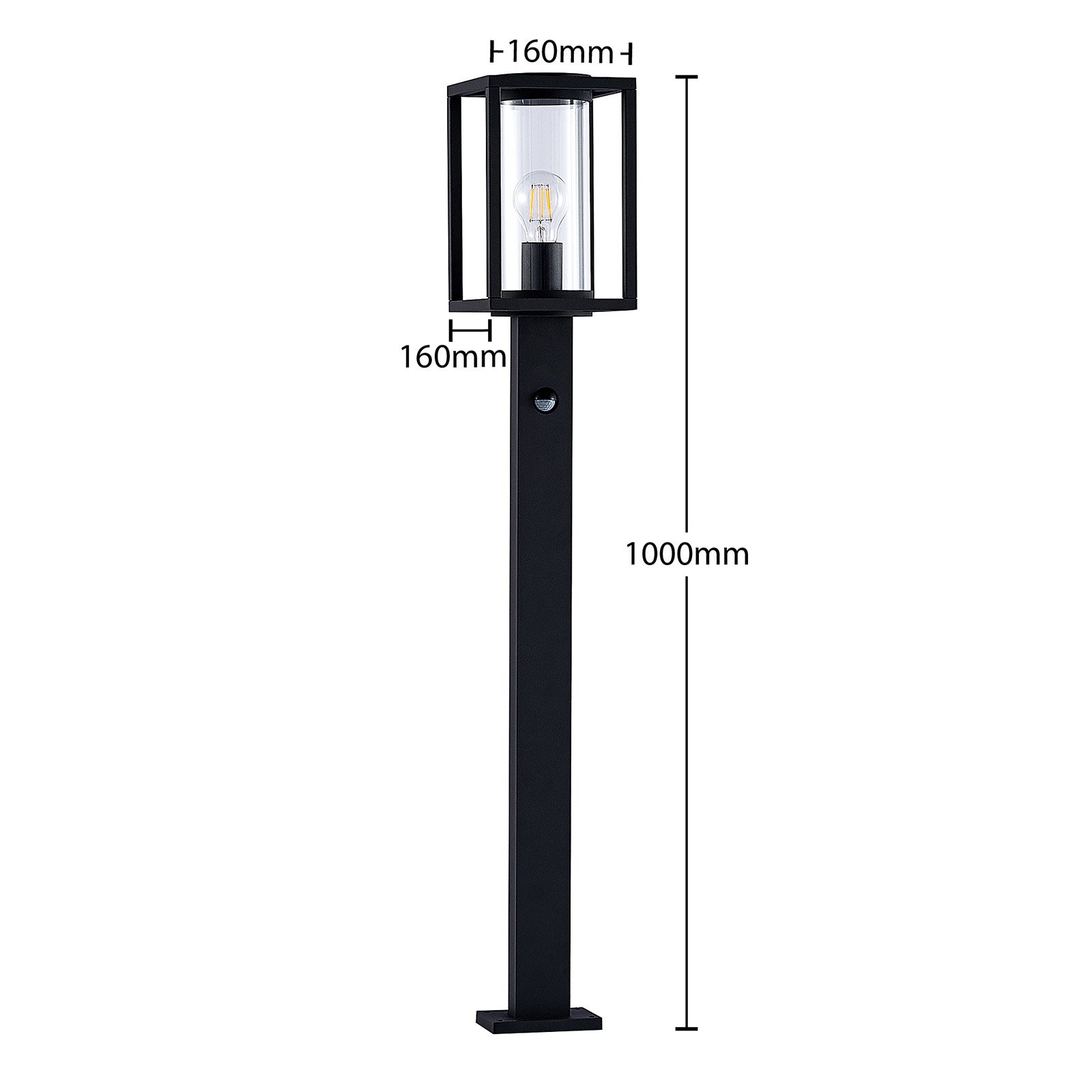 Lucande Ferda gadelampe med PIR-sensor 100 cm