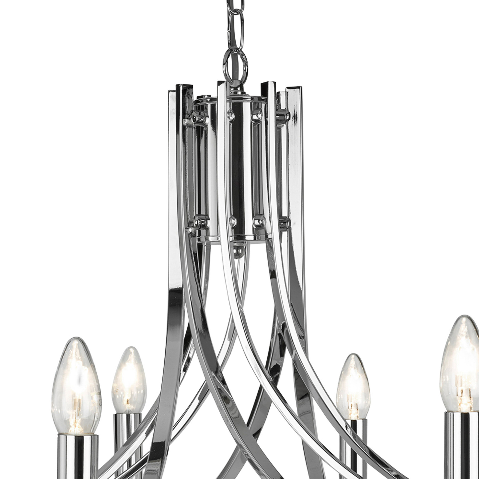 Glanzende hanglamp Ascona, 8 lichtbr.
