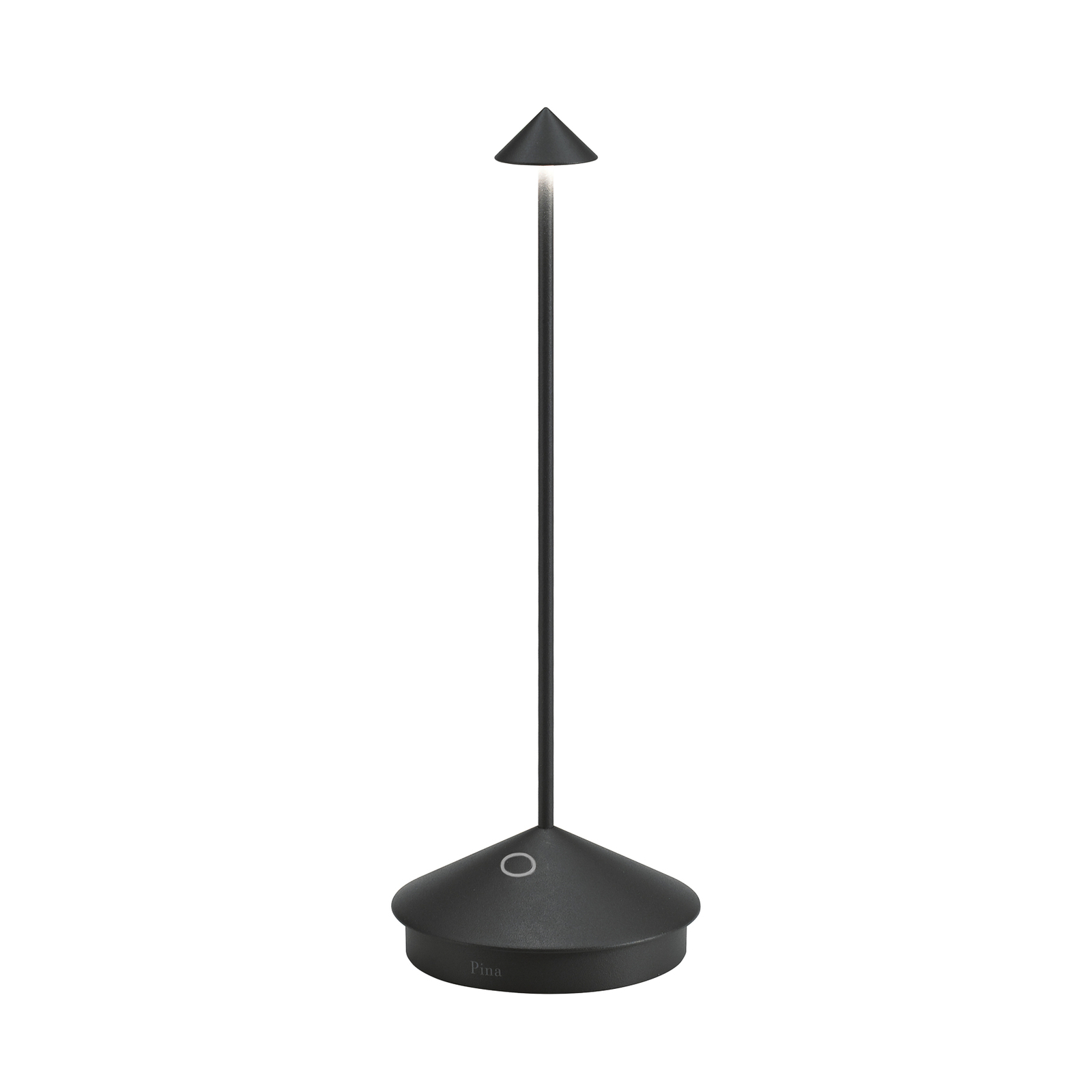 Zafferano Pina Akku-Tischlampe IP54 schwarz