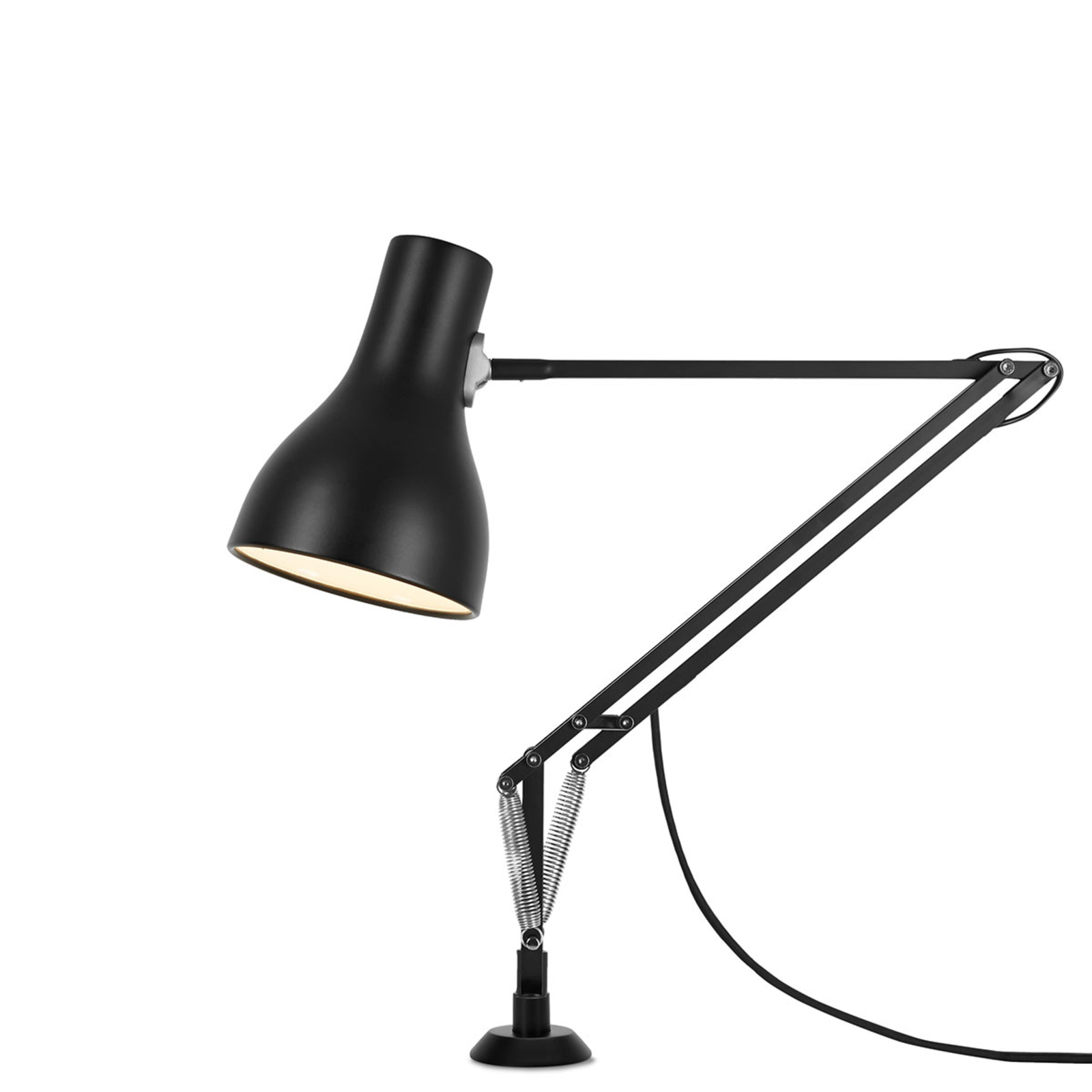 Anglepoise Type 75 bordlampe skru-fot svart
