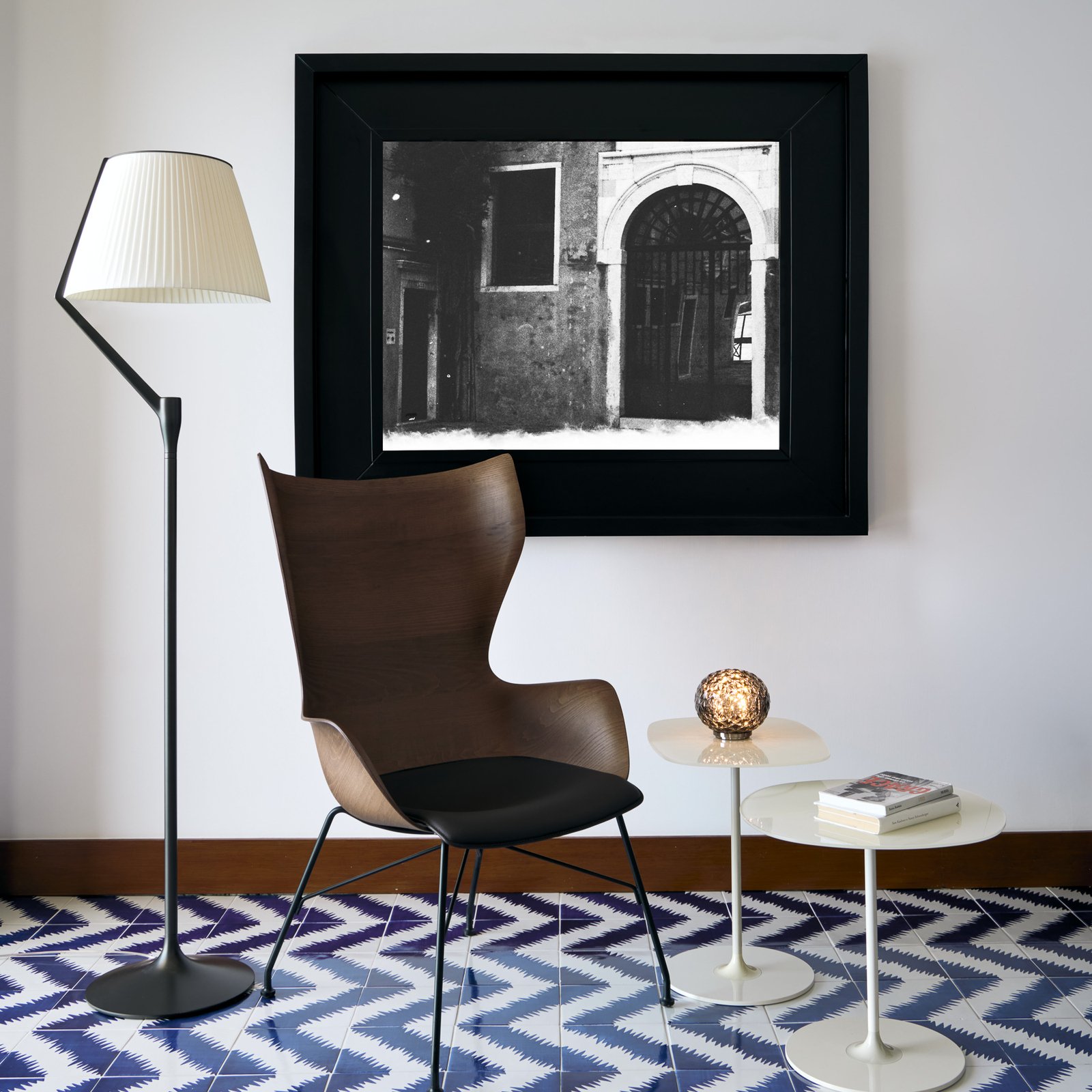 Angelo Stone Floor Lamp Titanium - Kartell