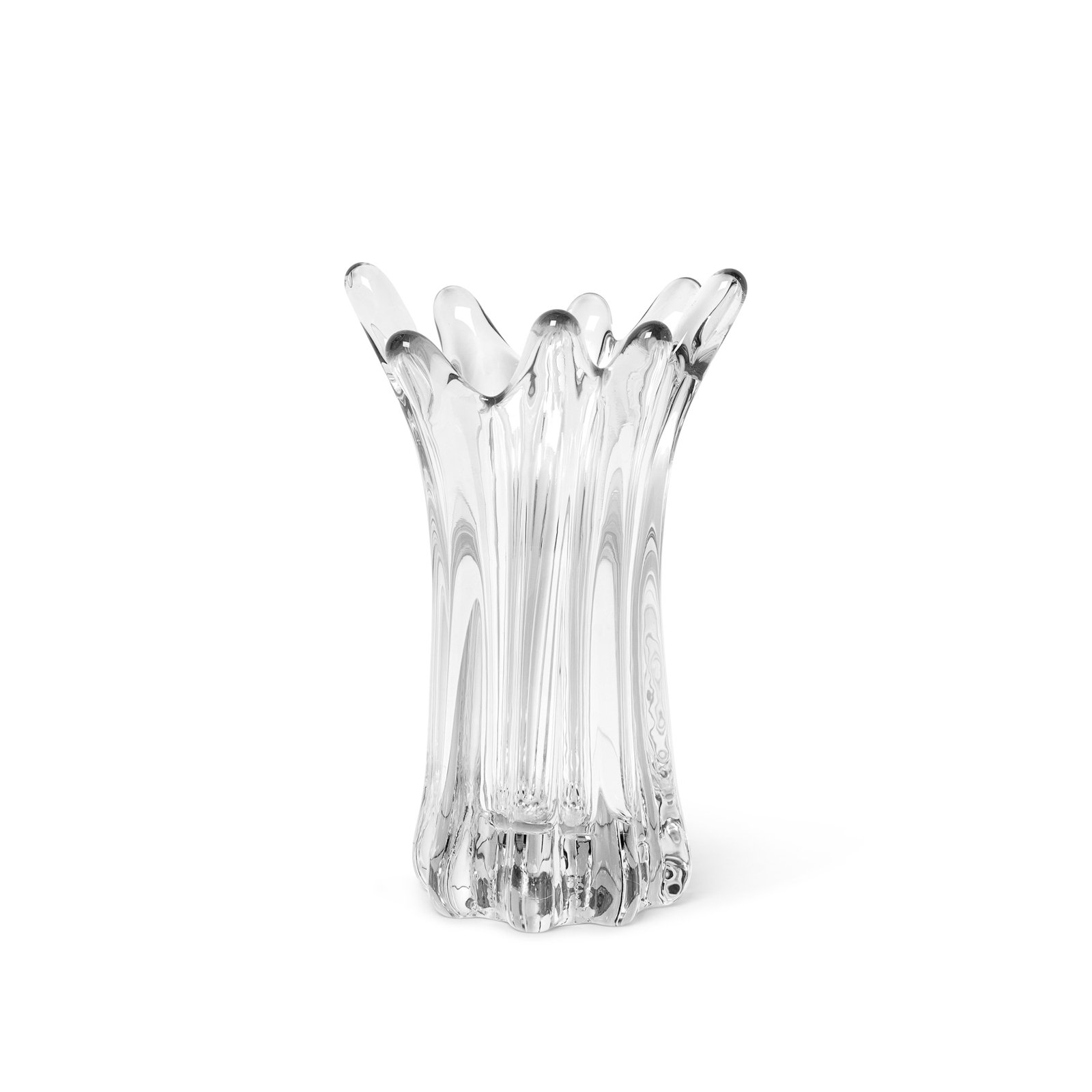 ferm LIVING Vase Holo, Ø 15 cm, clear, glass, mouth-blown