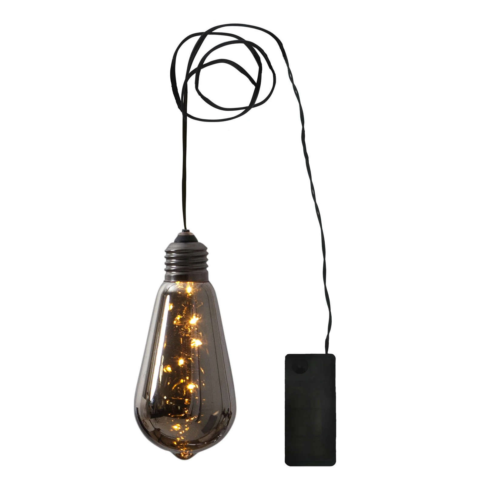 Vintage-LED-Dekoleuchte Glow mit Timer, rauch