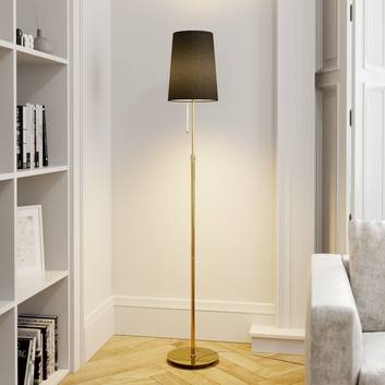 Lucande Pordis lampa podłogowa, 164 cm, czarna