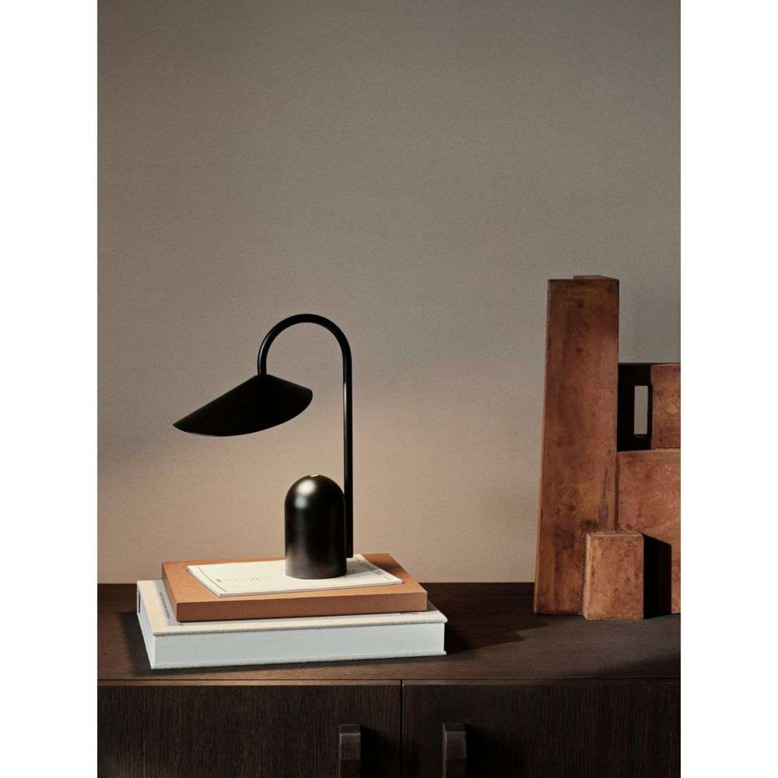 Arum Portable Table Lamp IP44 Black - Ferm Living