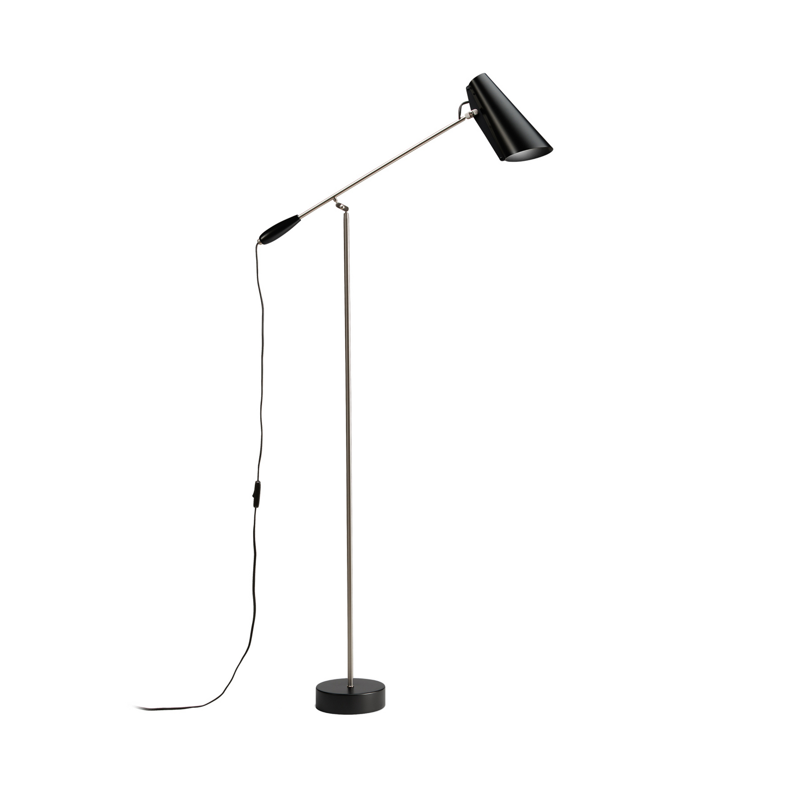 Northern Birdy - stojací lampa v černé a ocel