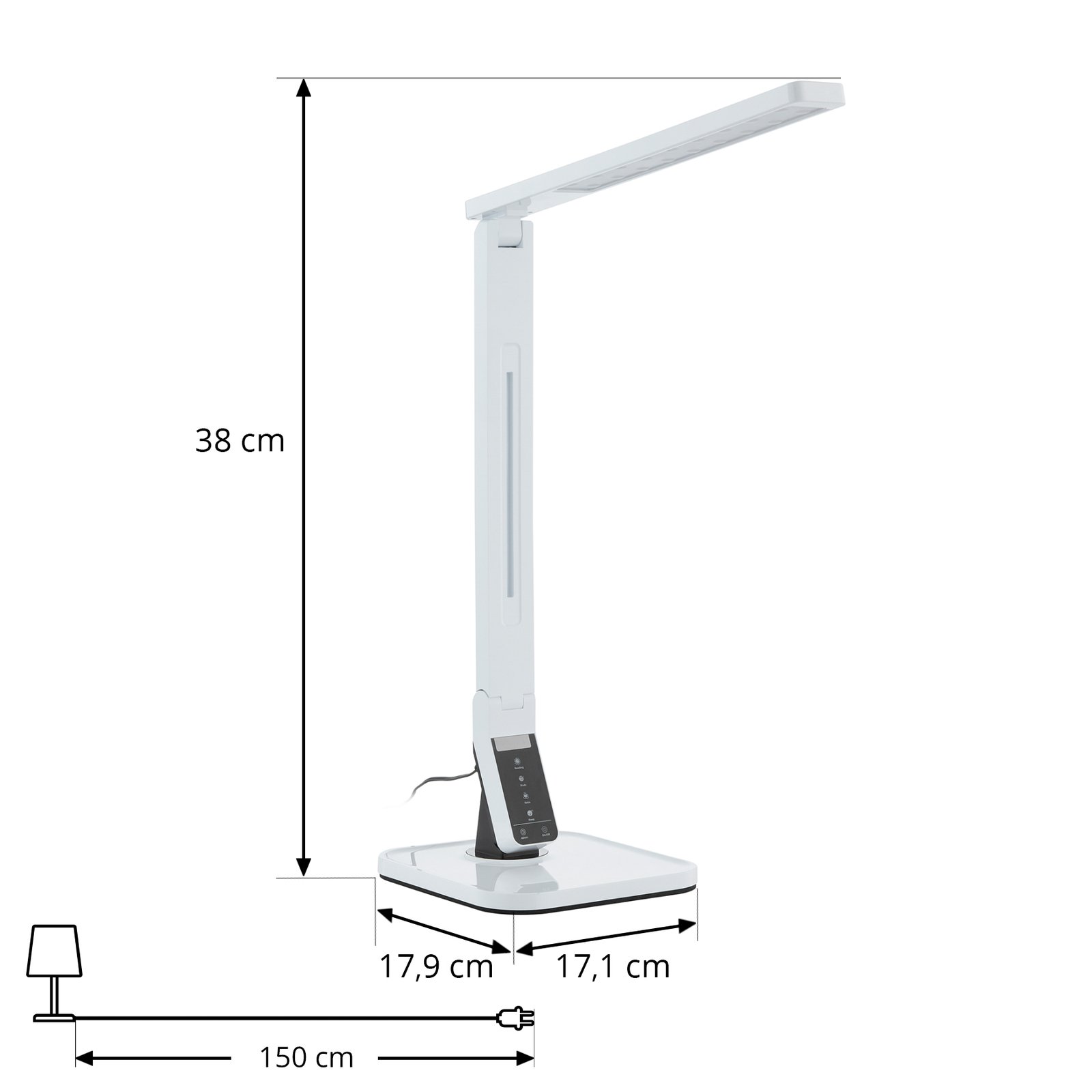 Velmi moderní LED stolní lampa Eleni, bílá