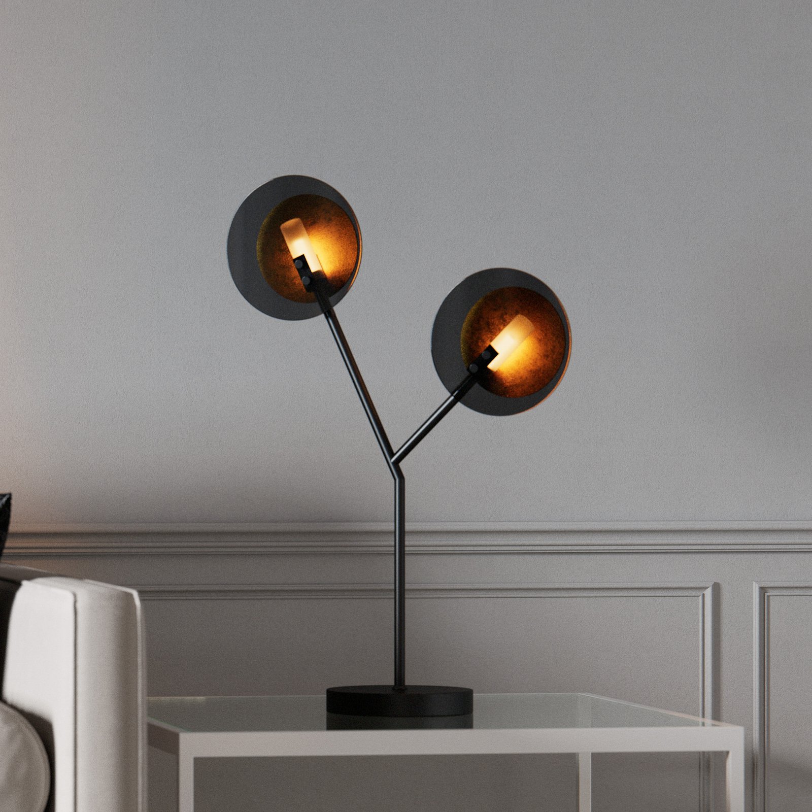 Turno Table Lamp Black/Gold - By Rydéns