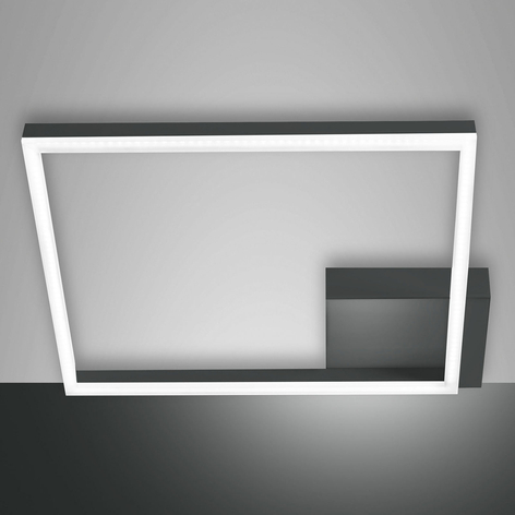 LED-Deckenleuchte Bard, 42x42 cm, anthrazit