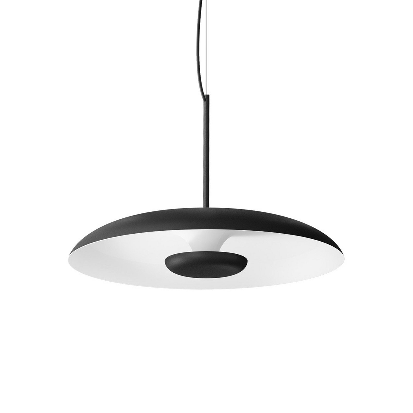 Linea Light Lampă suspendată LED Basin_P negru metal Ø 49 cm IP40 - Camera de zi / sufragerie - Modern - Aluminiu