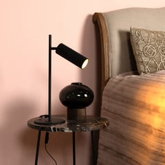 Lampa stołowa Clubs obrotowa i wychylna czarna