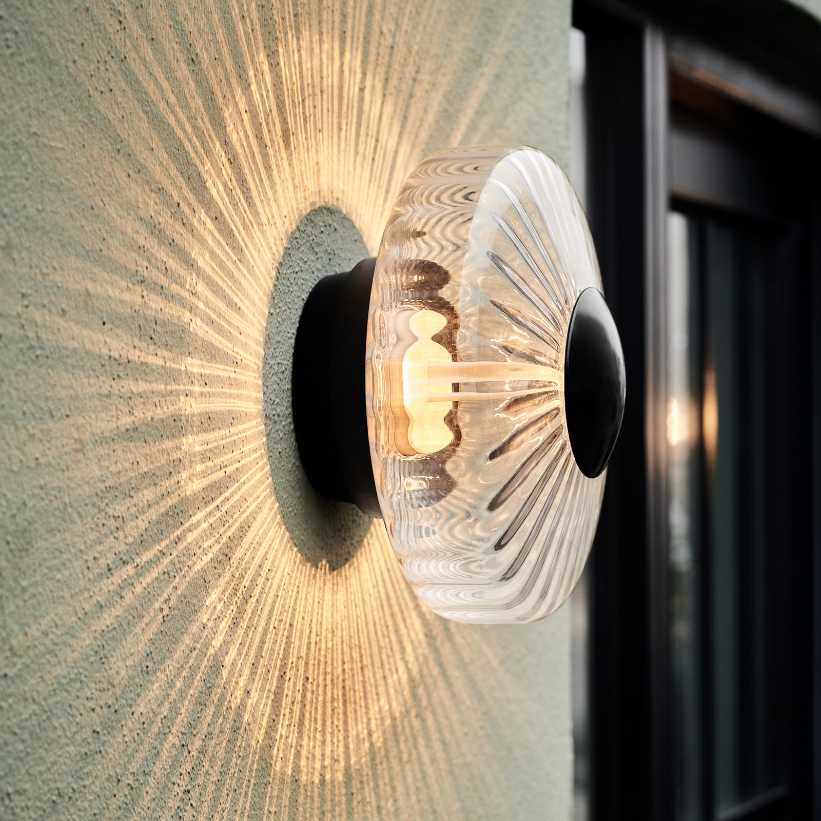 New Wave Optic LED outdoor wall lamp, 26 cm IP65 - DESIGN BY US