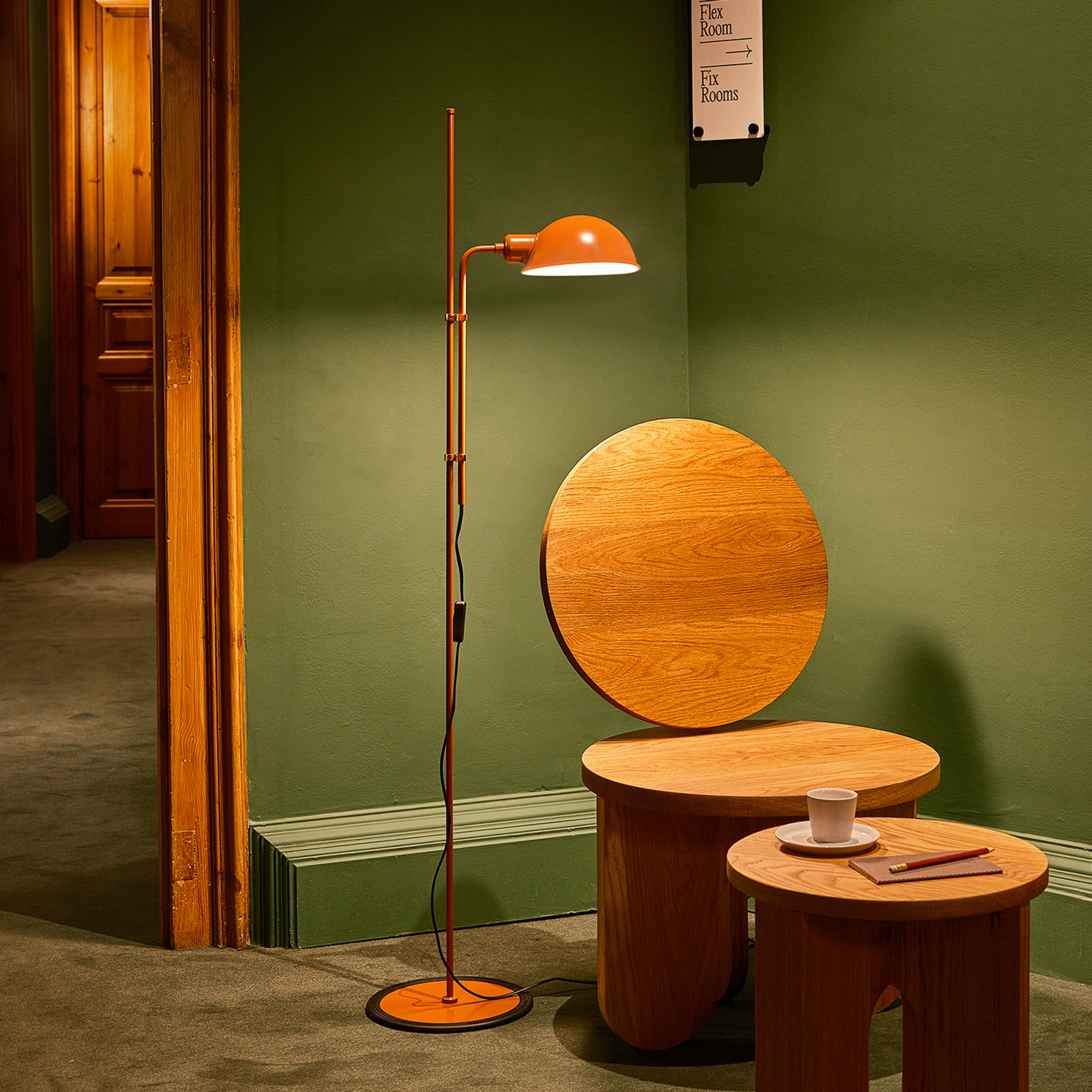 Lampada da terra Funiculí, terracotta - MARSET