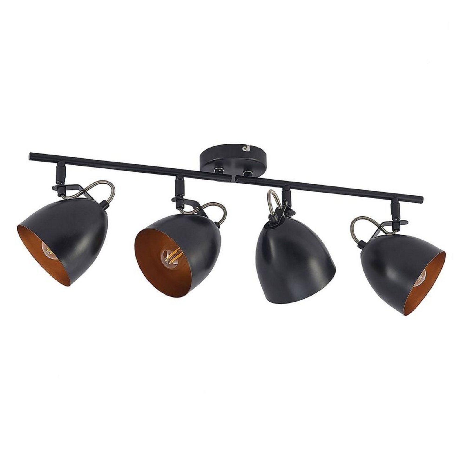 Fintja 4 Stropné Lampa Black/gold - Lindby