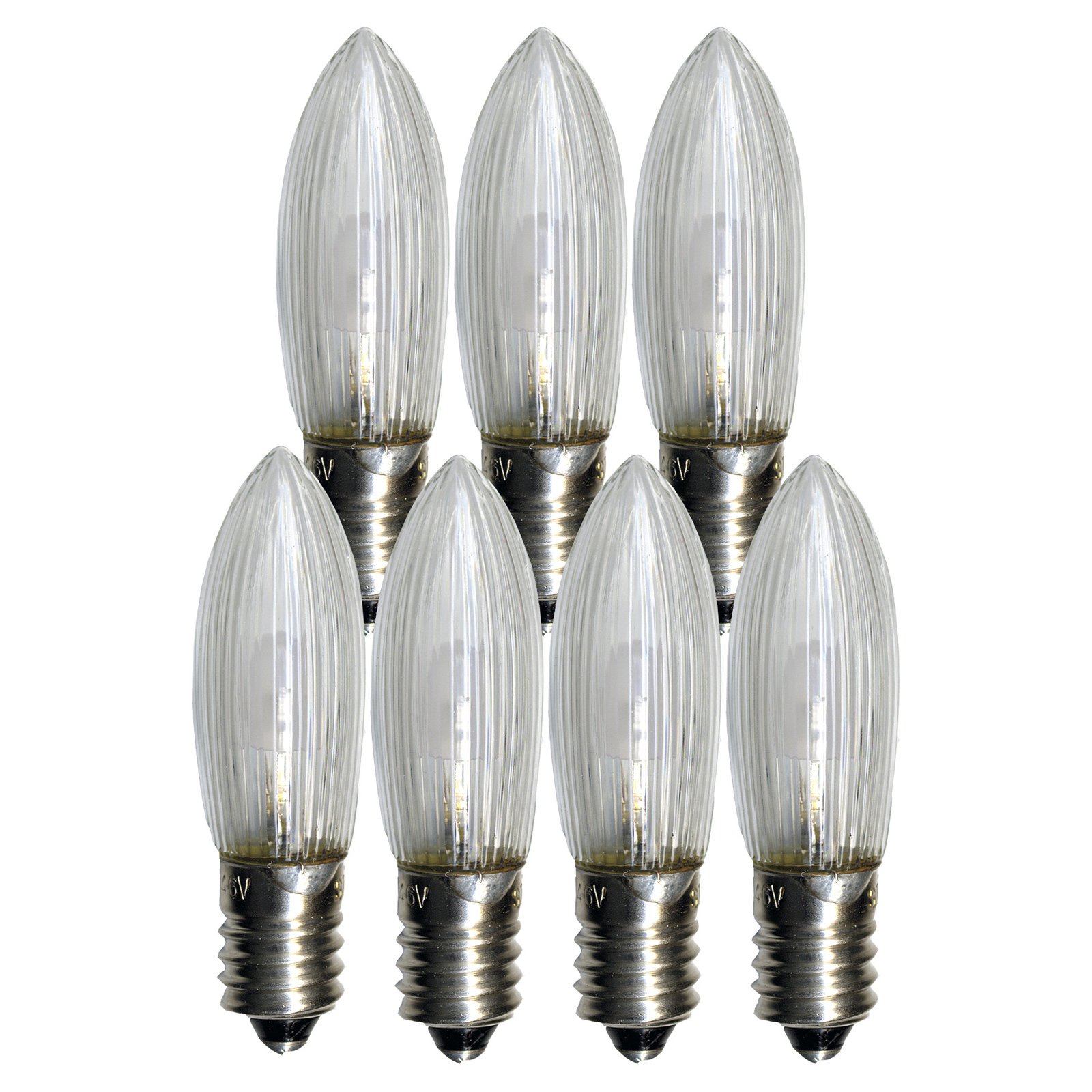 LED reservelamp E10 0,2W 2.100K 7 stuks per pak