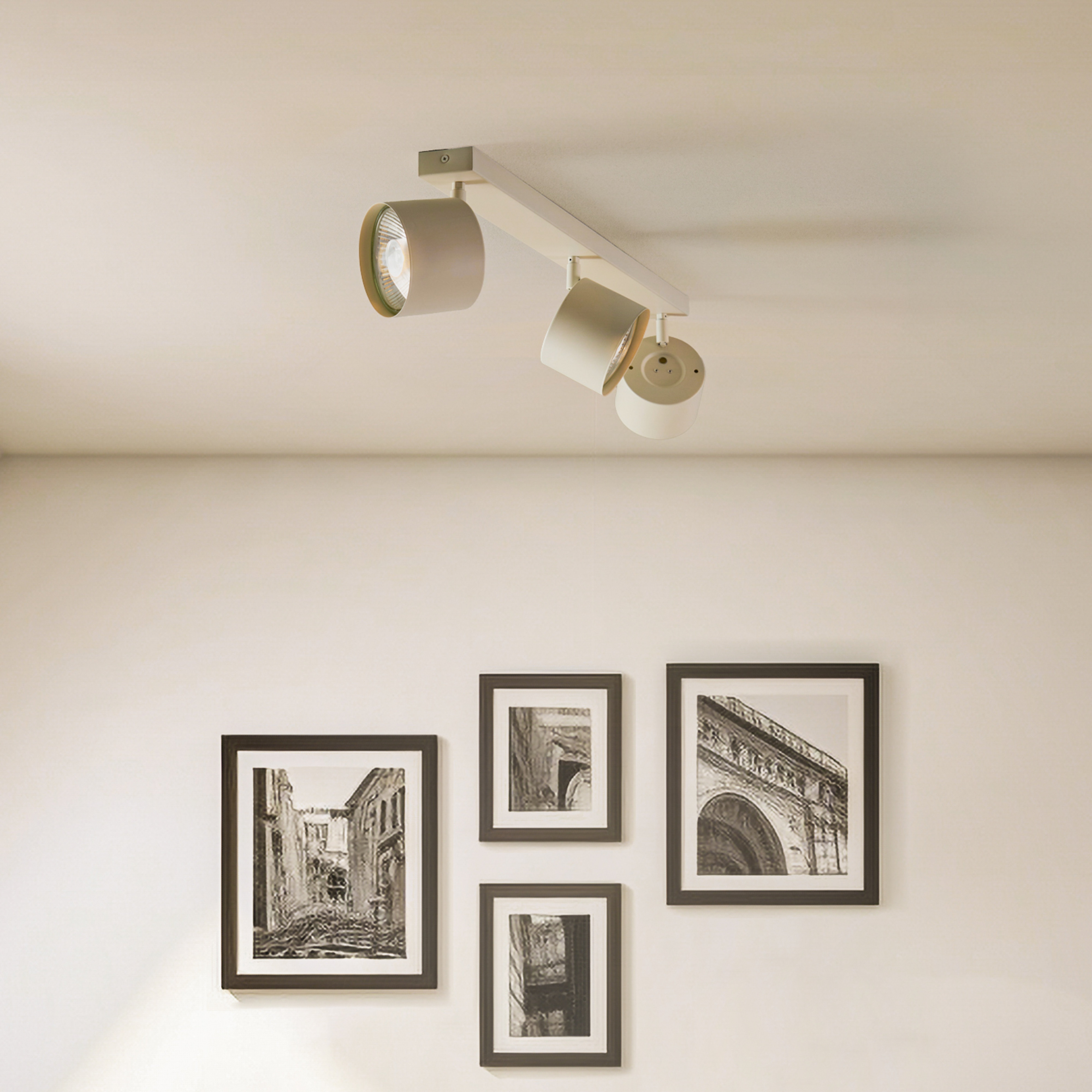 Downlight Chloe justerbar med 3 lyskilder, beige