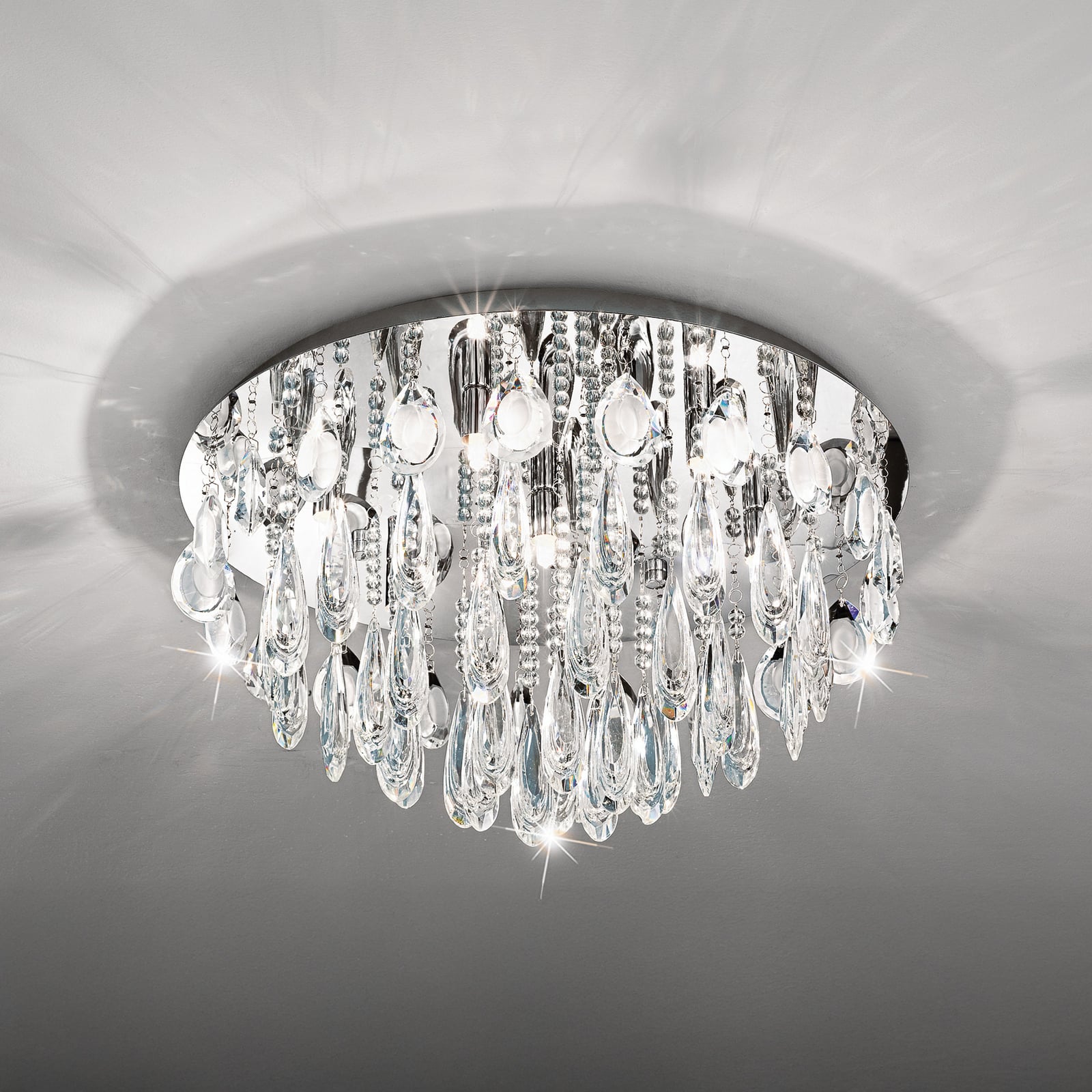 Plafonnier Calaonda, 58 x 31 cm, chrome - Stars of Light