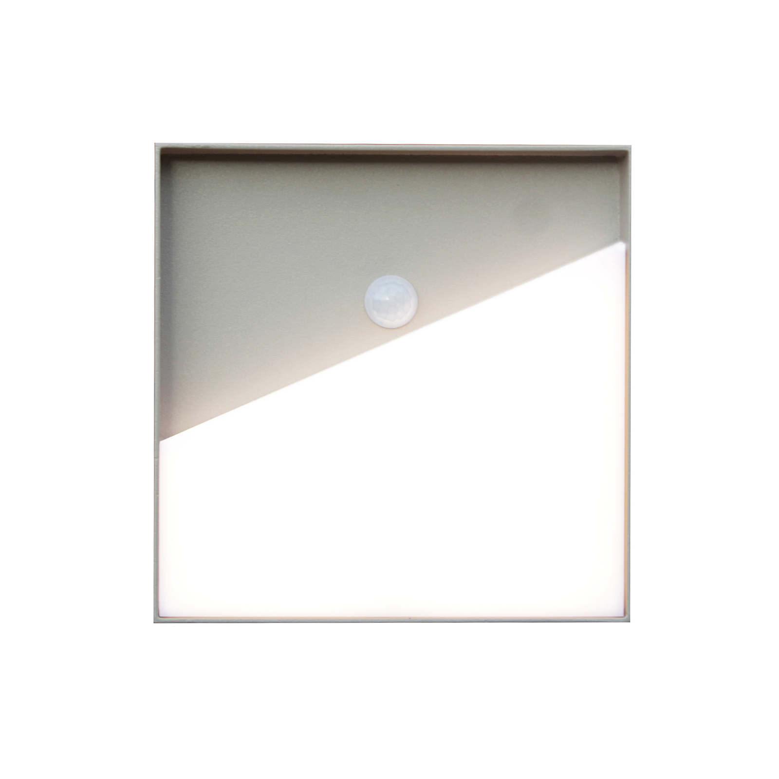 Meg LED stenska luč za polnjenje, peščene barve, 15 x 15 cm, senzor