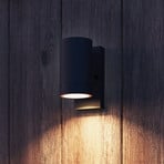 Calex Alba GU10 outdoor wall light, downlight, black, sensor