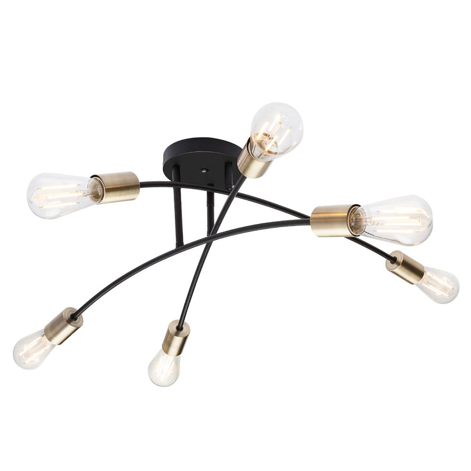 Globo Plafonieră Sarini din metal 6 becuri - Camera de zi / sufragerie - modern - negru alamă antic