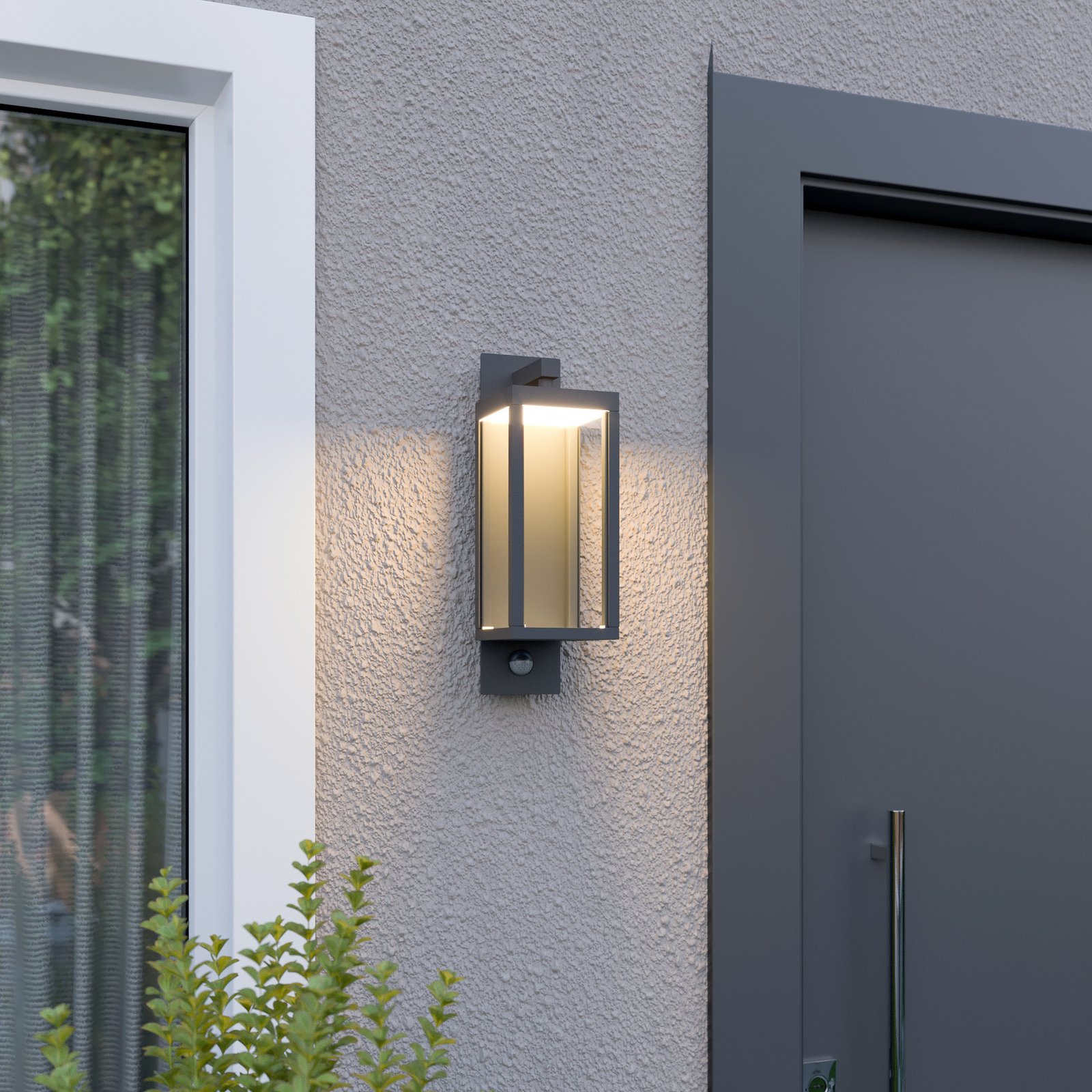 Ferdinand Outdoor Wall Lamp w/Sensor Dark Grey - Lucande