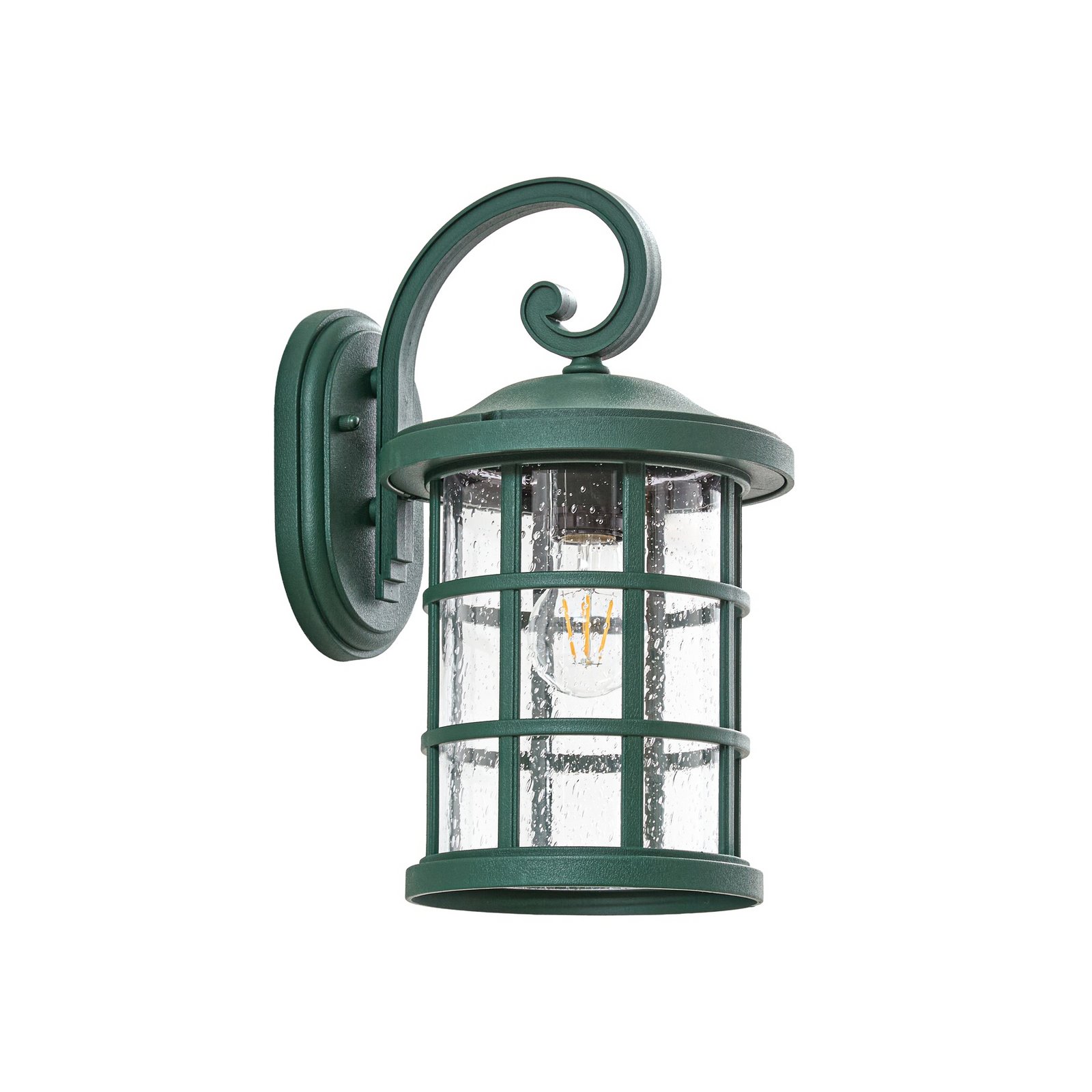 Lindby Außenwandlampe Ankea, grün, Höhe 37 cm, IP23, E27