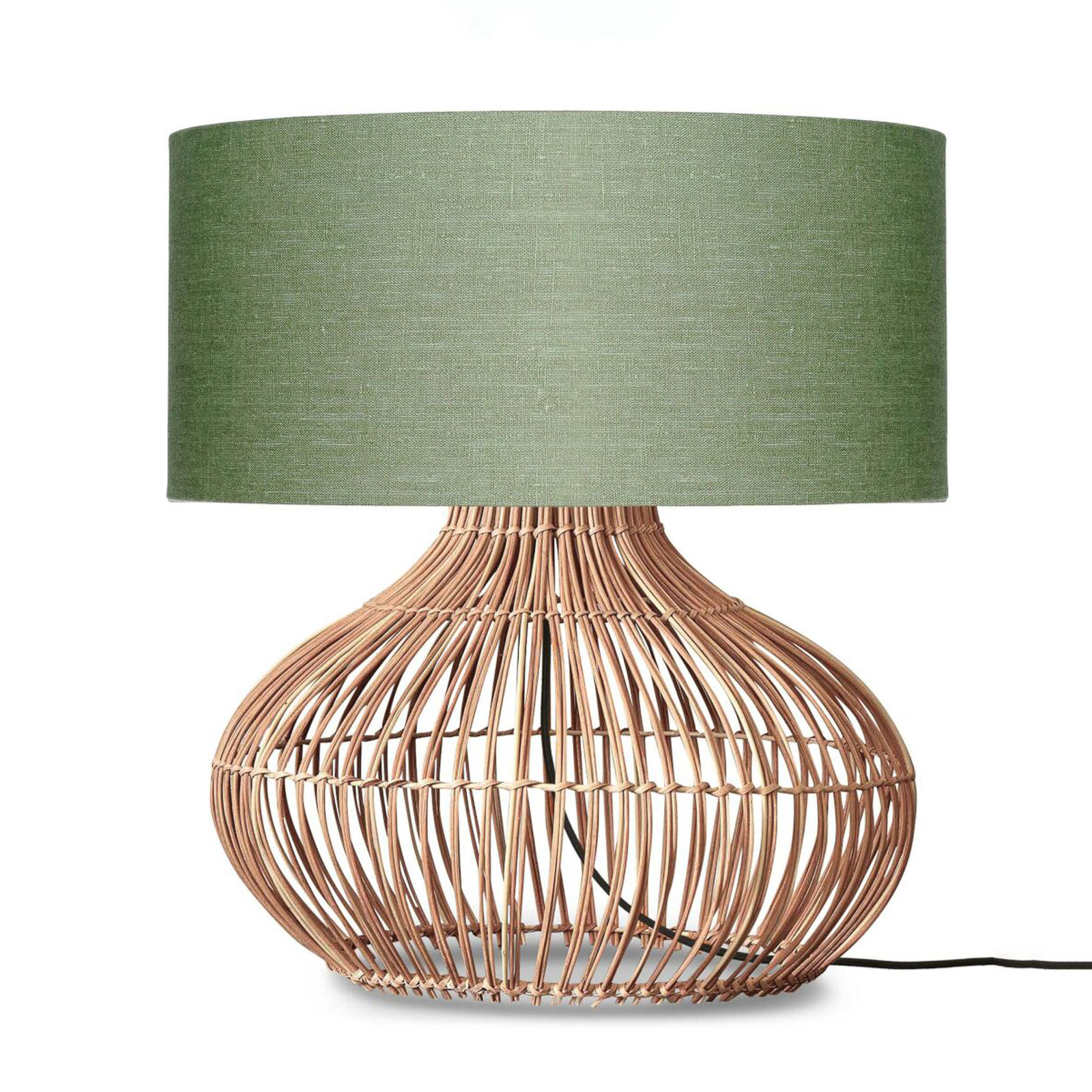 GOOD & MOJO Stolná lampa Kalahari 47 cm zelená