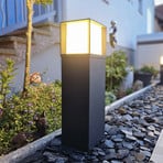 Henry path lamp, black, height 60 cm, aluminium/stainless steel