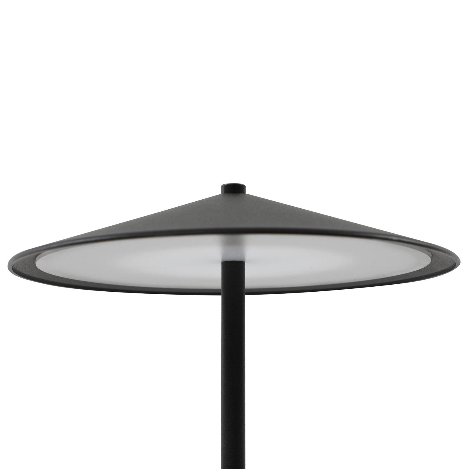 Akumulatorowa lampa stołowa LED Ayva, czarna, aluminium, IP44