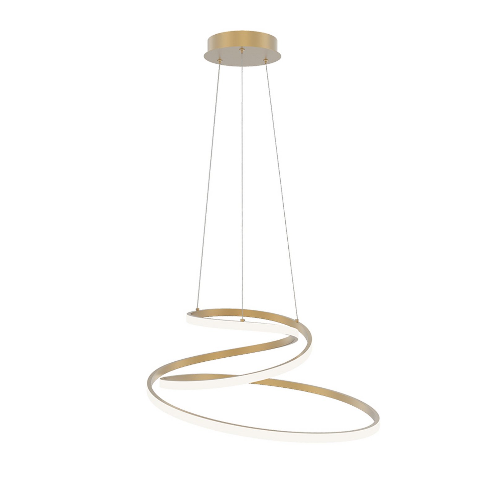 LED-Hängelampe COASTER, goldfarben, Ø 60 cm, Metall, CCT